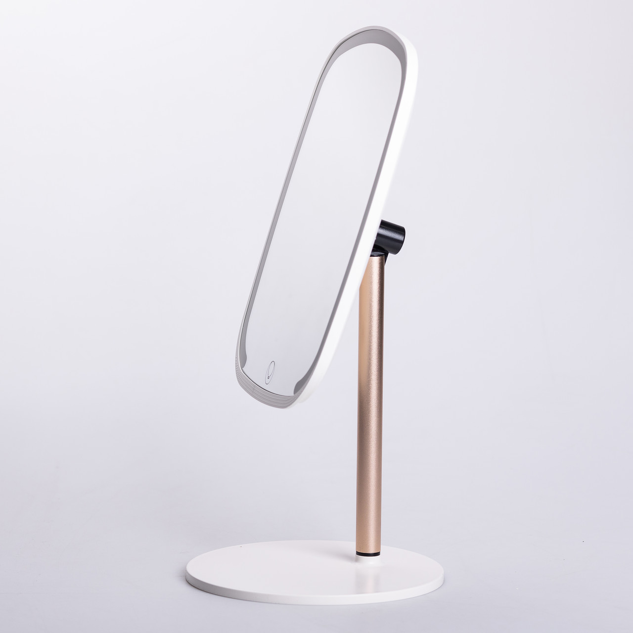 Настільне дзеркало з підсвічуванням 23х18 см для макіяжу на ніжці Біле