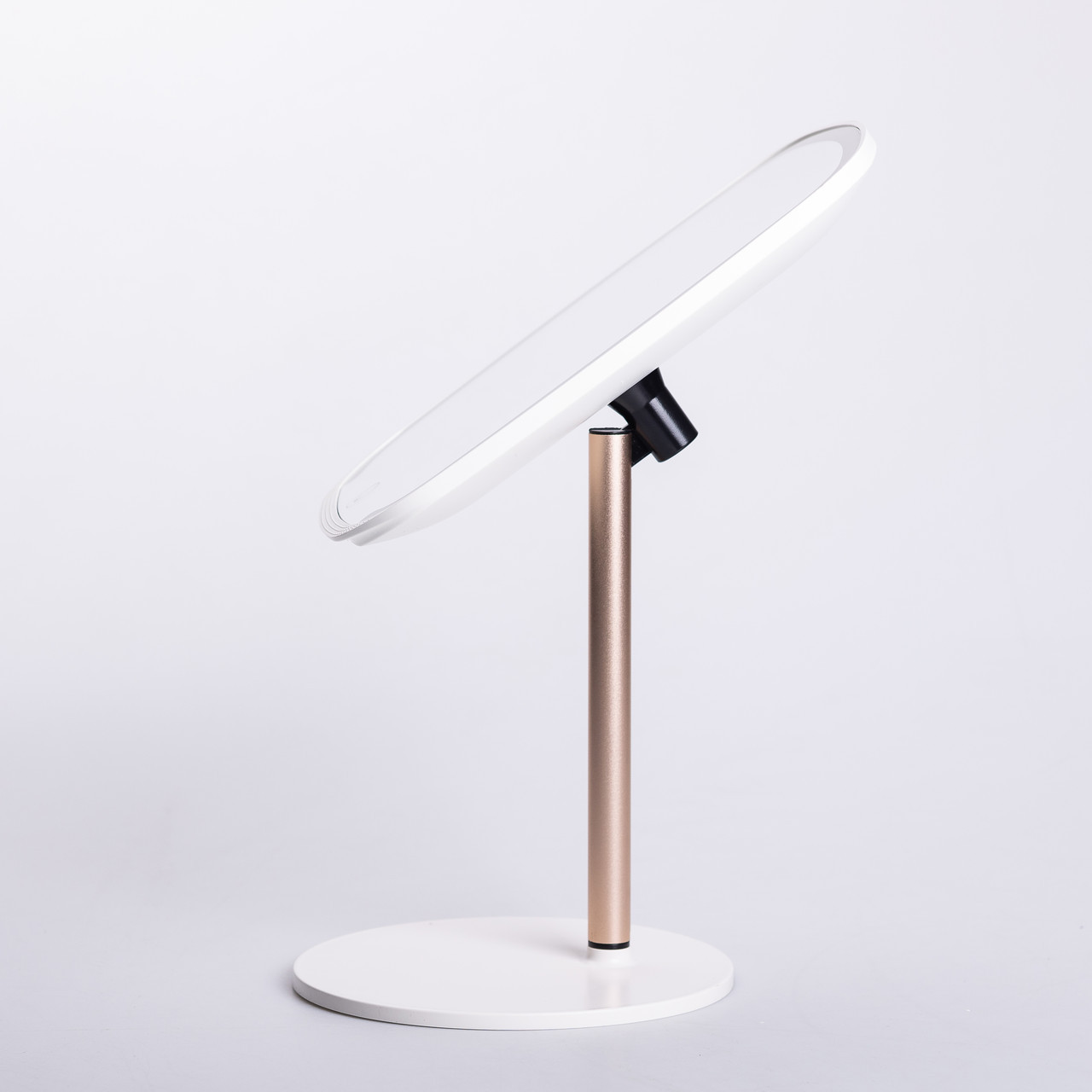 Настільне дзеркало з підсвічуванням 23х18 см для макіяжу на ніжці Біле