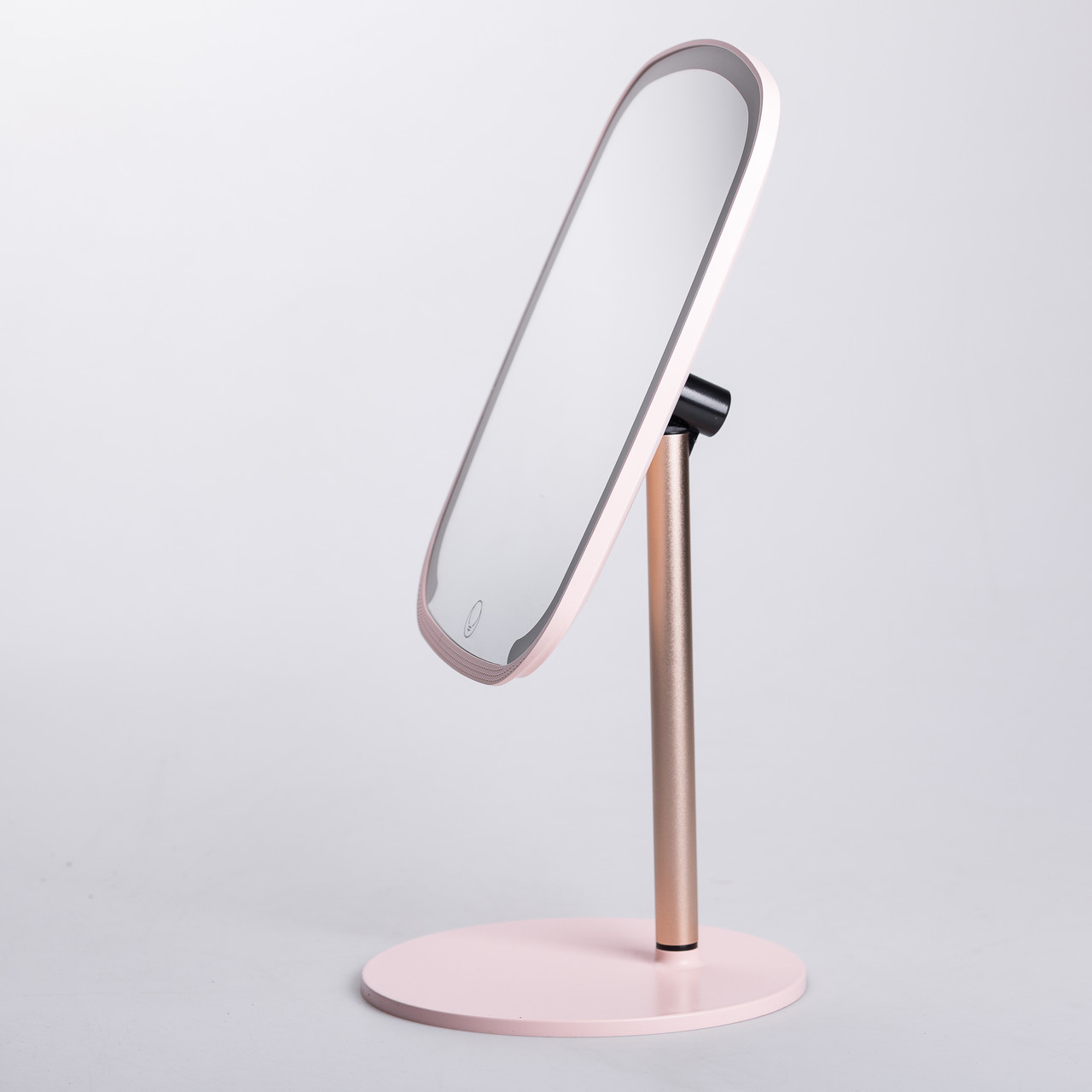 Настільне дзеркало з підсвічуванням 23х18 см для макіяжу на ніжці Рожеве
