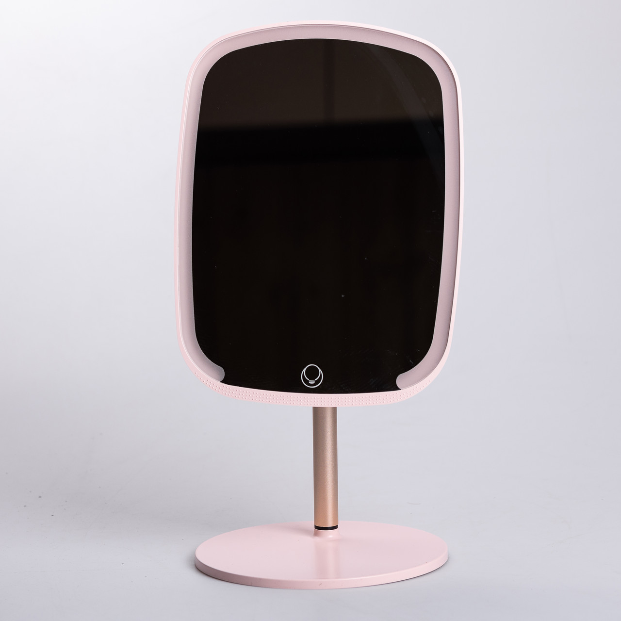 Настільне дзеркало з підсвічуванням 23х18 см для макіяжу на ніжці Рожеве