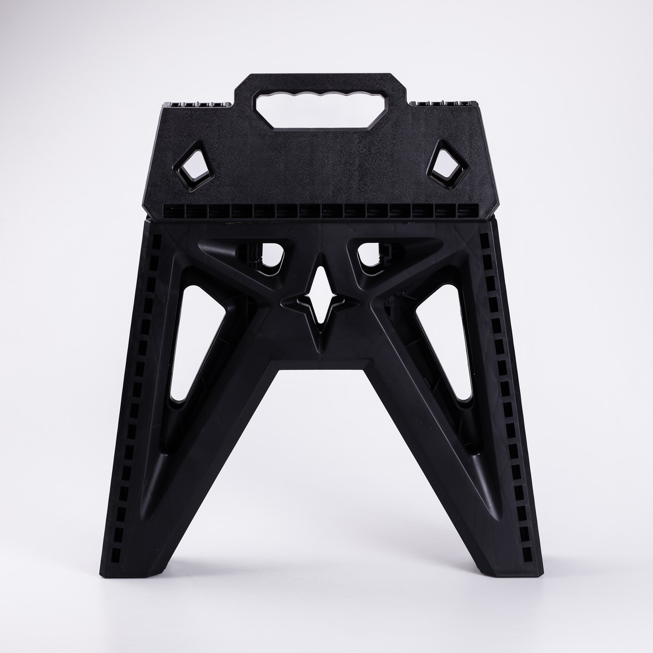 Пластикова складна стілецька туристична похідна розкладний стілець для кемпінгу Чорний