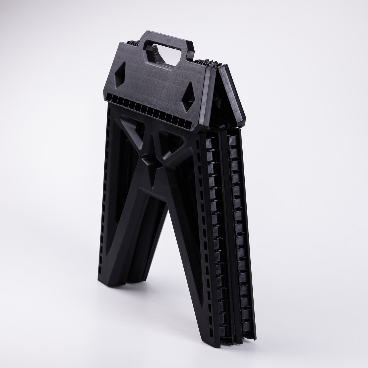 Пластикова складна стілецька туристична похідна розкладний стілець для кемпінгу Чорний