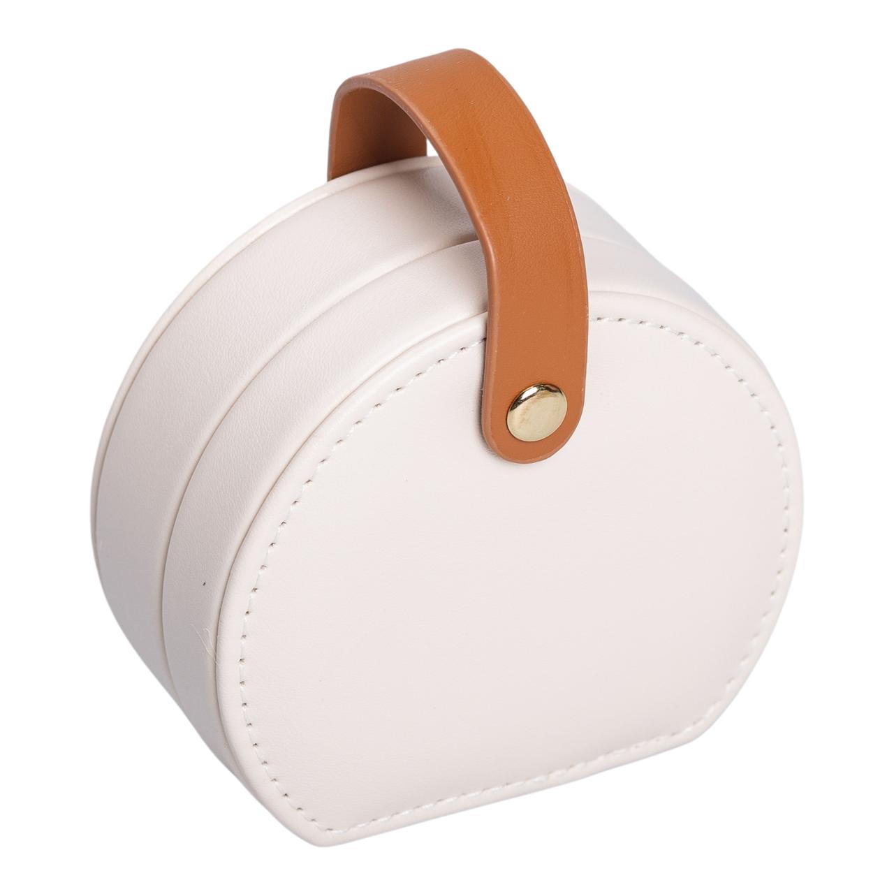 Скринька для прикрас з еко шкіри 10×9×4.5 см органайзер для ювелірних виробів