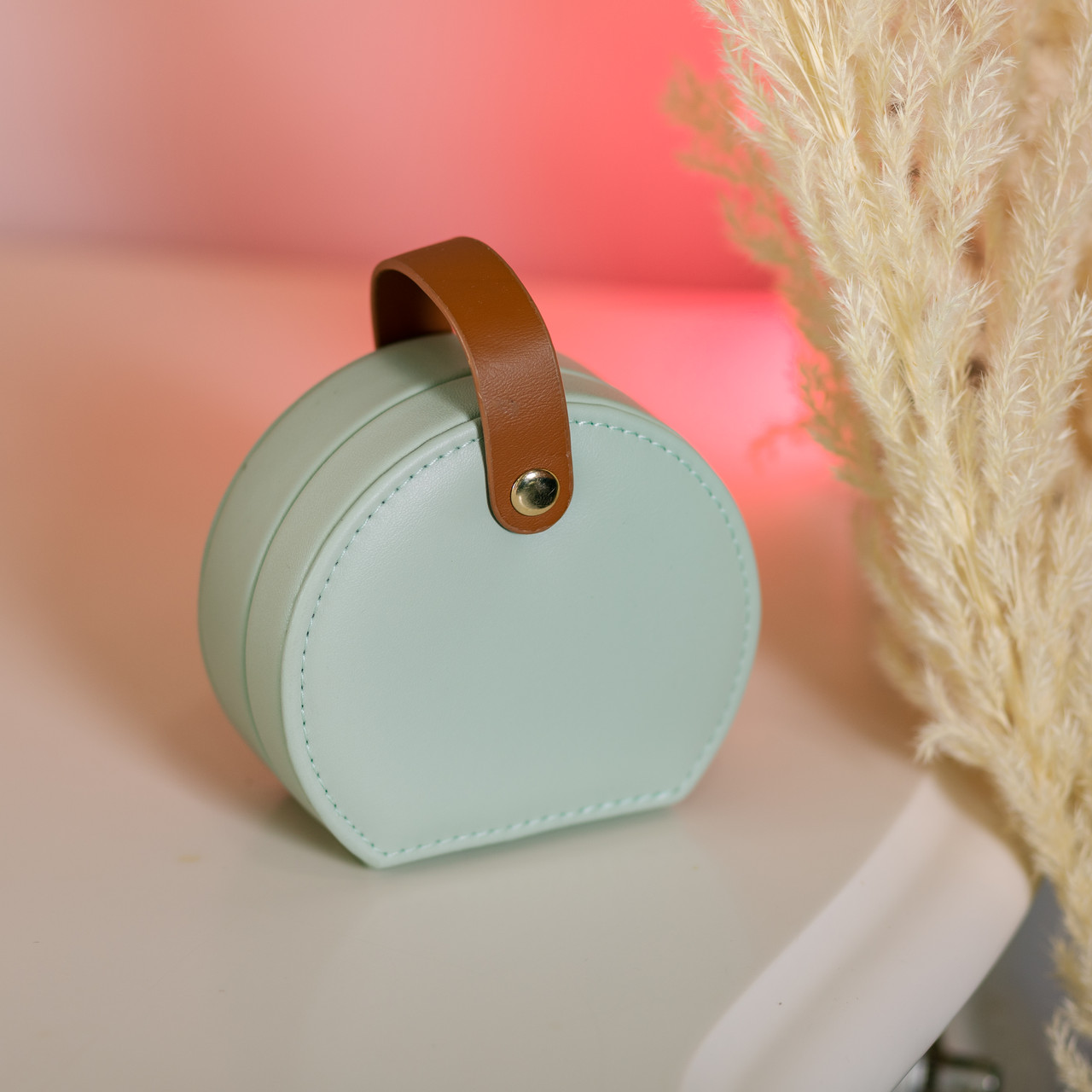 Скринька для прикрас з еко шкіри 10×9×4.5 см органайзер для ювелірних виробів