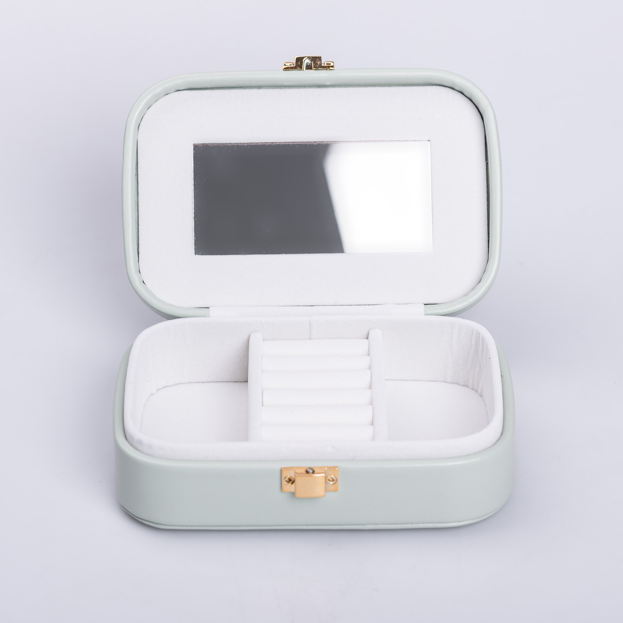 Скринька для прикрас з еко шкіри 15×10×5 см із дзеркалом органайзер для ювелірних виробів