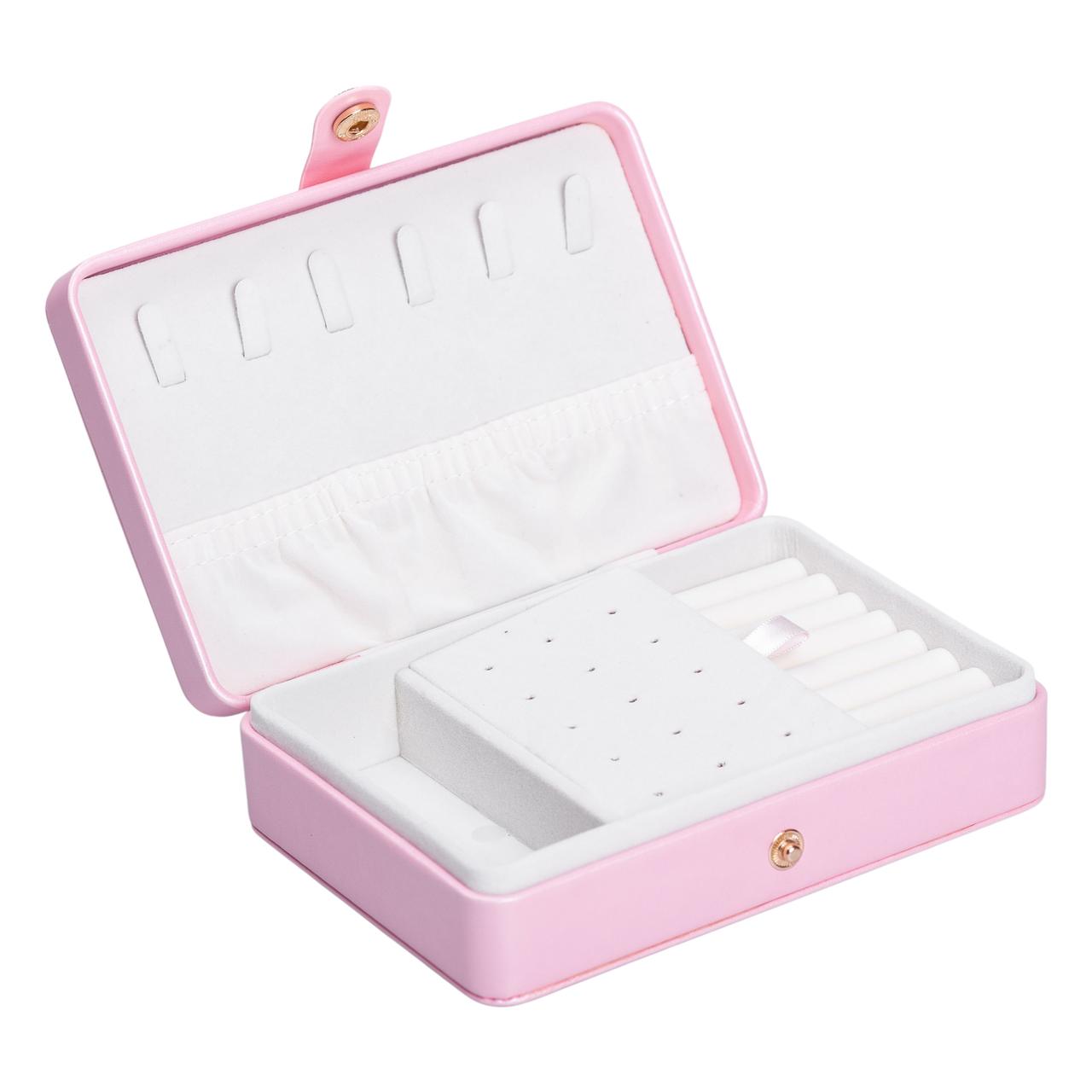 Скринька для прикрас з еко шкіри 16×11×4.7 см органайзер для ювелірних виробів