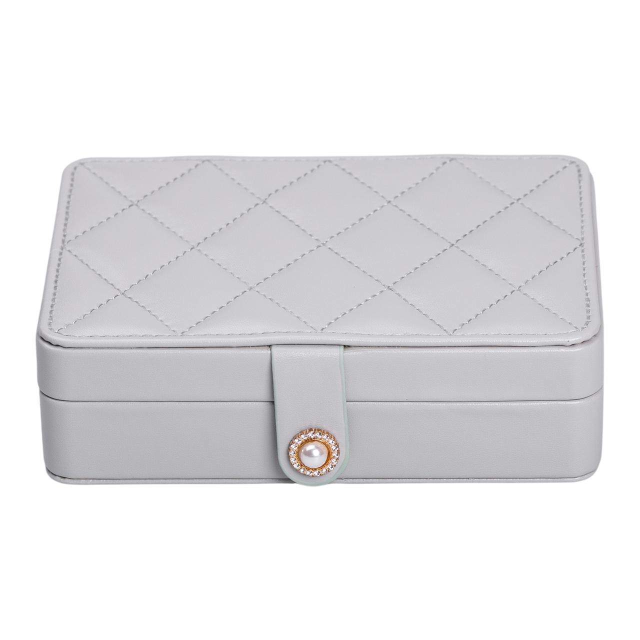 Скринька для прикрас з еко шкіри 16×11×4.7 см органайзер для ювелірних виробів