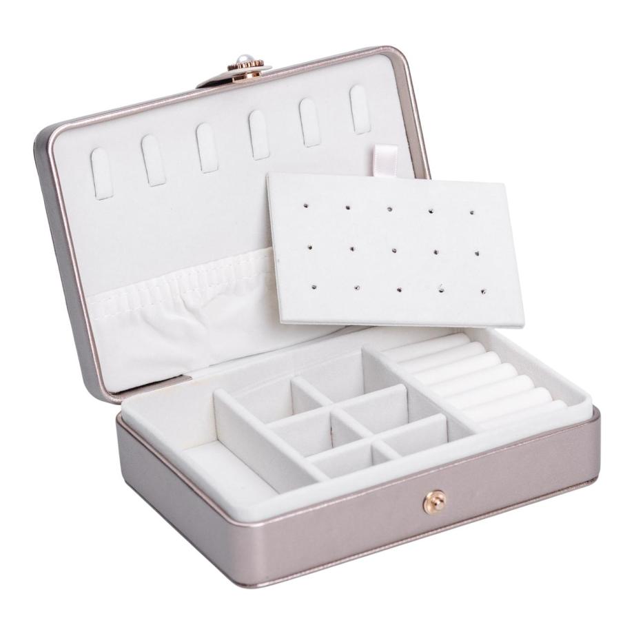 Скринька для прикрас з еко шкіри 16×11×4.7 см органайзер для ювелірних виробів