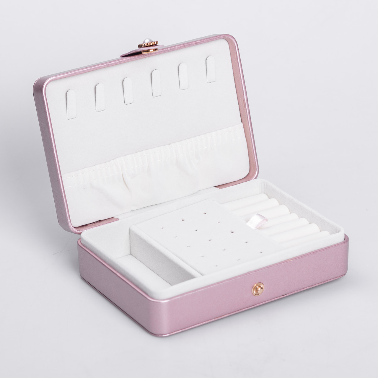 Скринька для прикрас з еко шкіри 16×11×4.7 см органайзер для ювелірних виробів