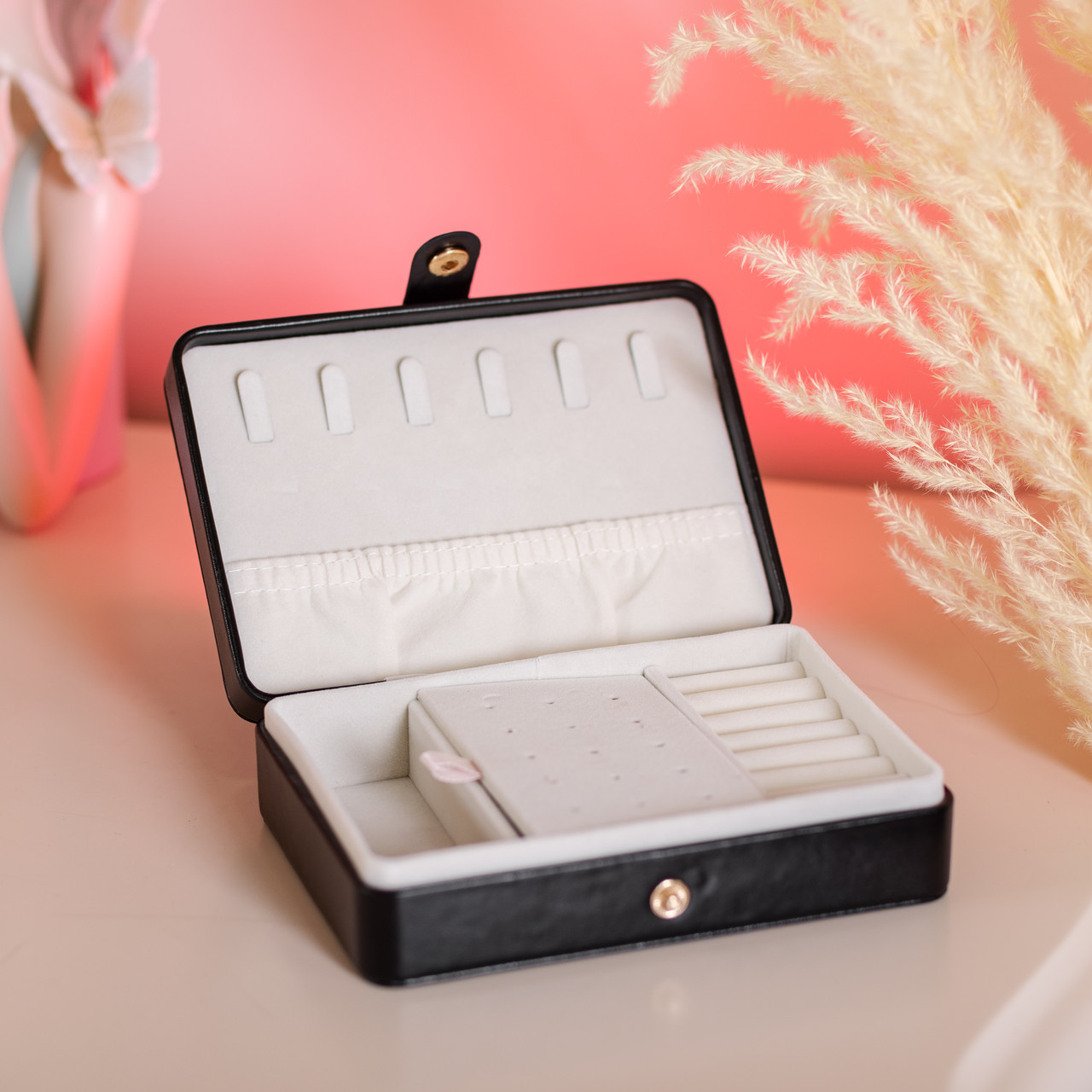 Скринька для прикрас з еко шкіри 16×11×4.7 см органайзер для ювелірних виробів