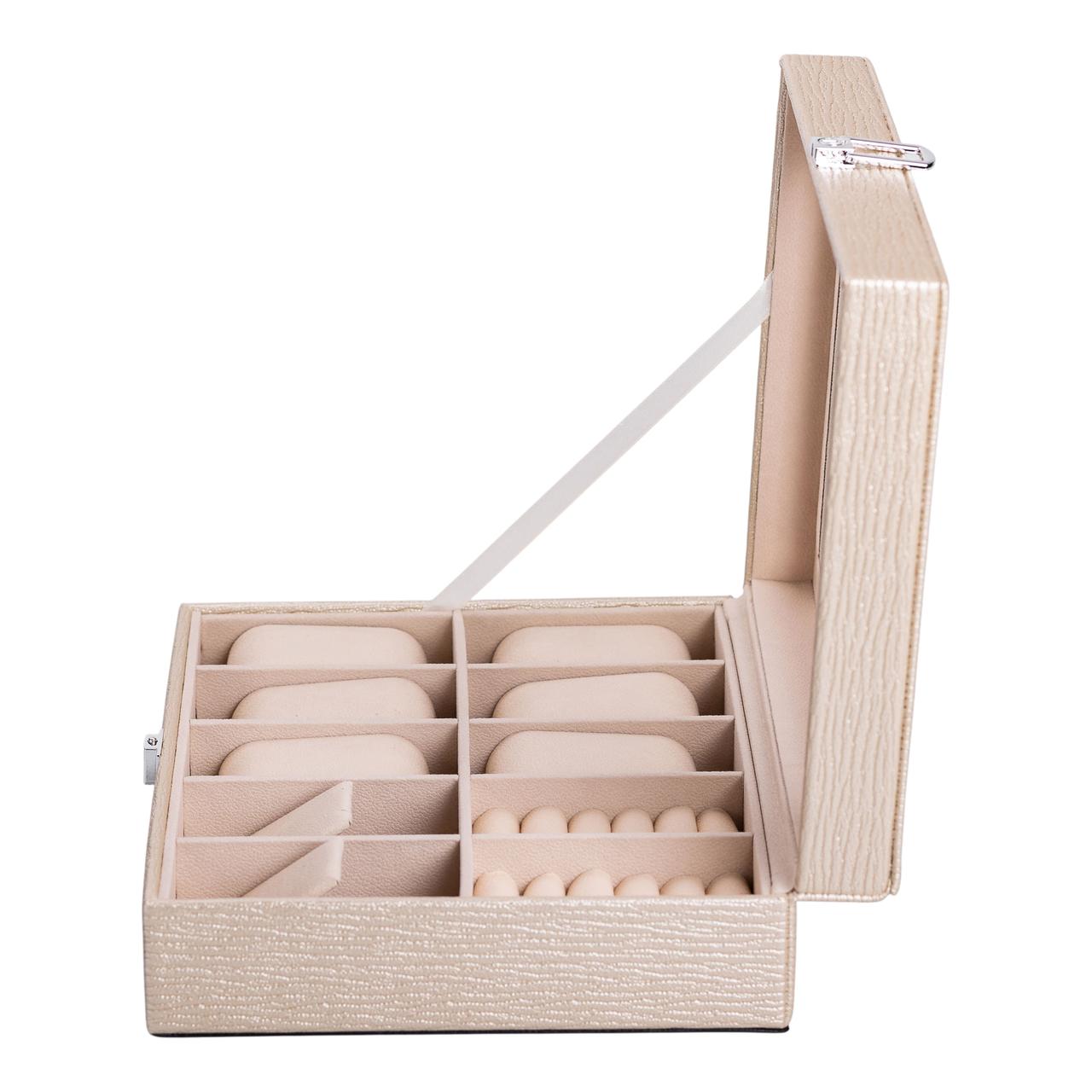 Скринька для прикрас з еко шкіри 25.5×20×7.5 см органайзер для ювелірних виробів