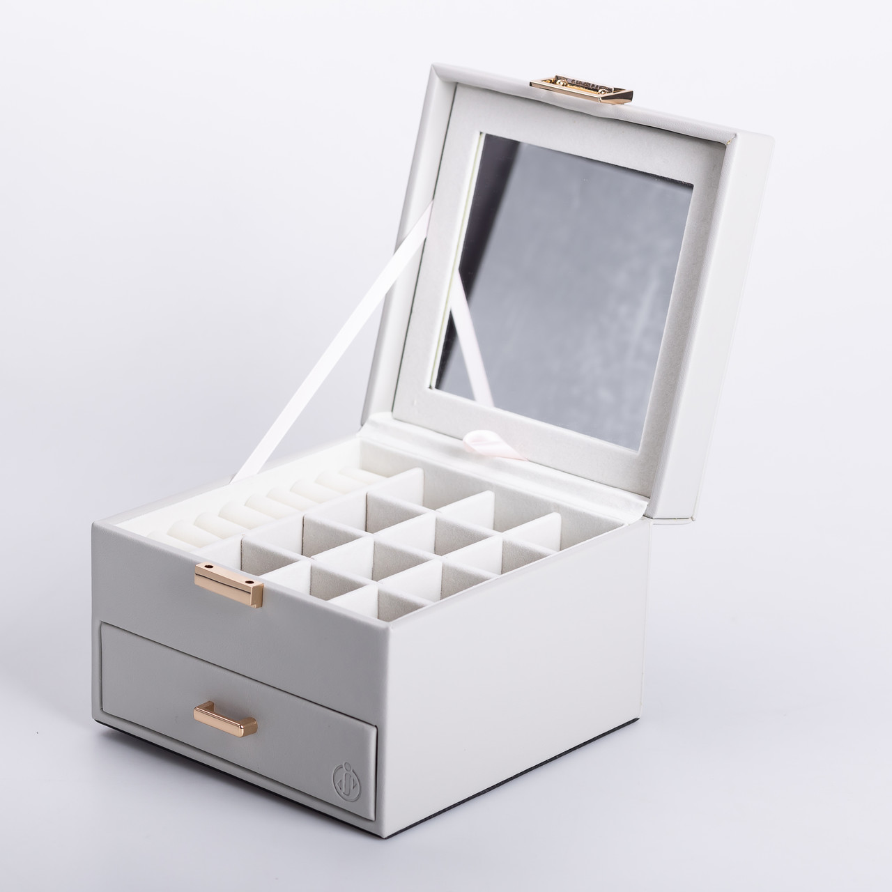 Скринька для прикрас з еко шкіри 2 яруси органайзер для ювелірних виробів