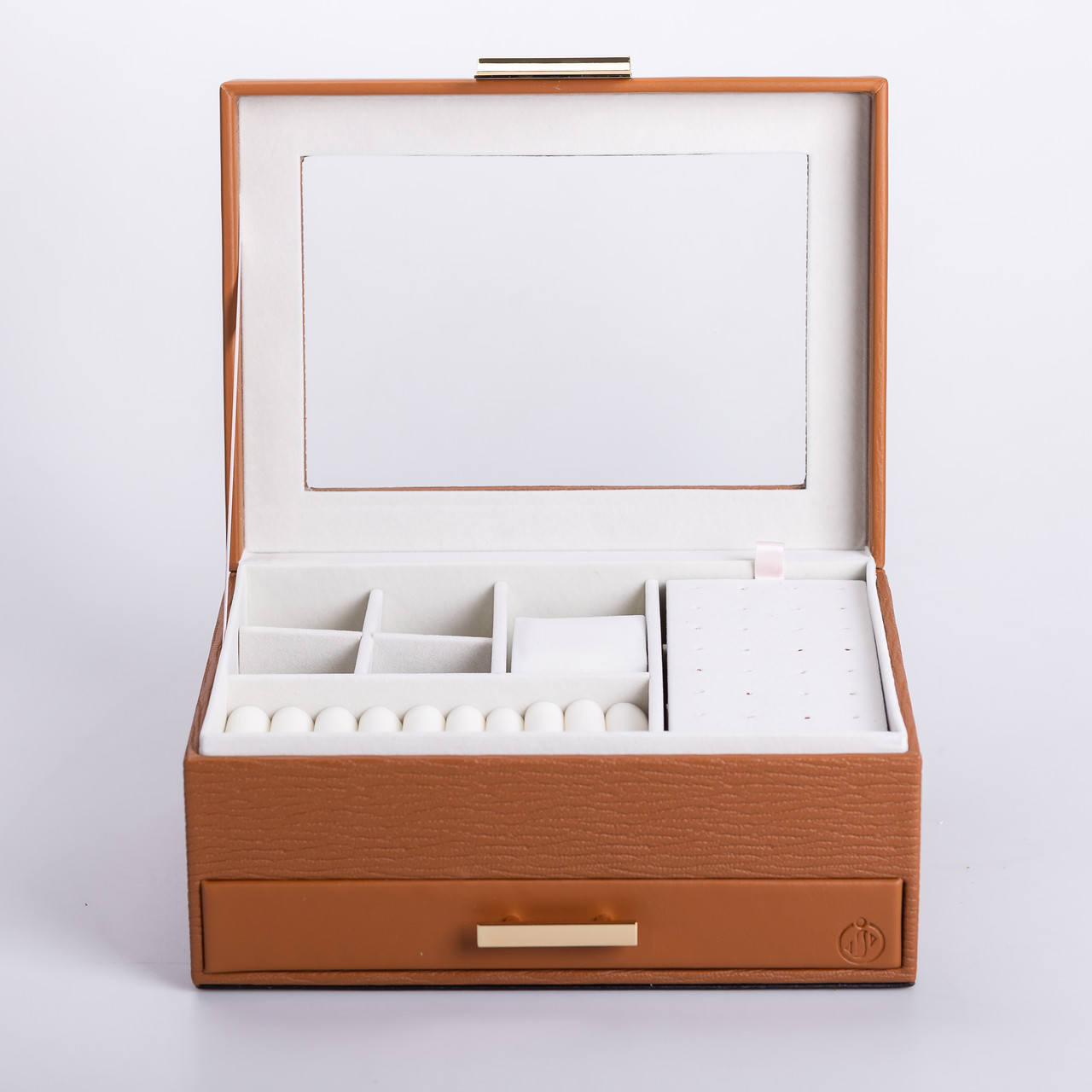 Скринька для прикрас з еко шкіри 2 яруси органайзер для ювелірних виробів