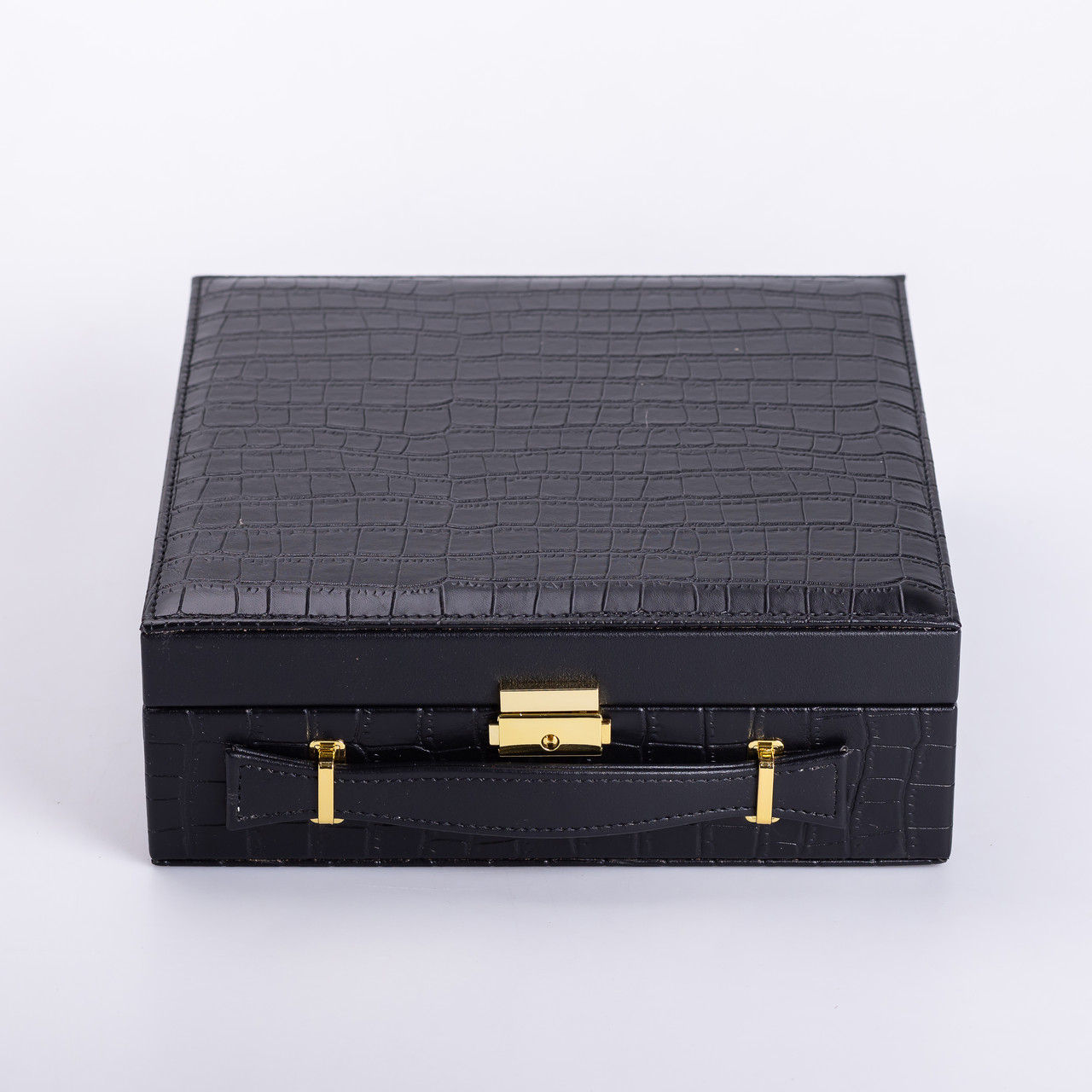 Скринька для прикрас з еко шкіри 2 яруси органайзер для ювелірних виробів