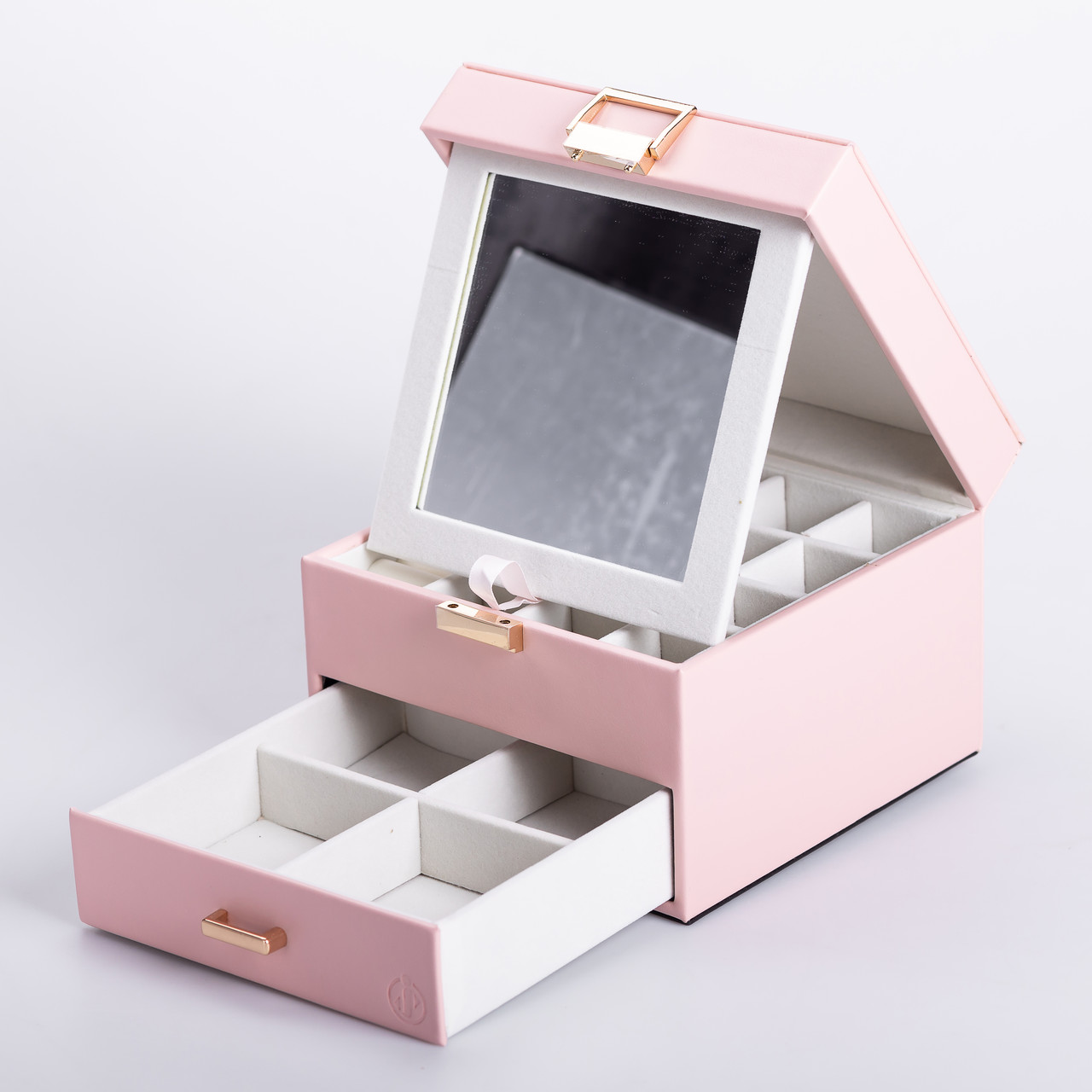 Скринька для прикрас з еко шкіри 2 яруси органайзер для ювелірних виробів