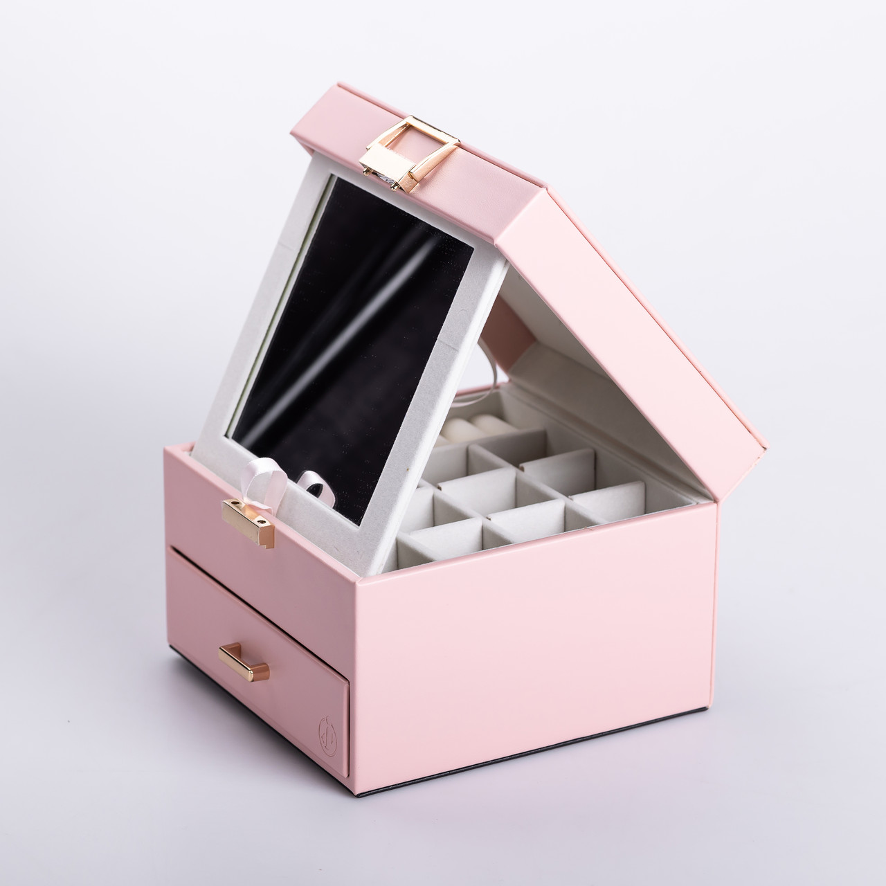 Скринька для прикрас з еко шкіри 2 яруси органайзер для ювелірних виробів