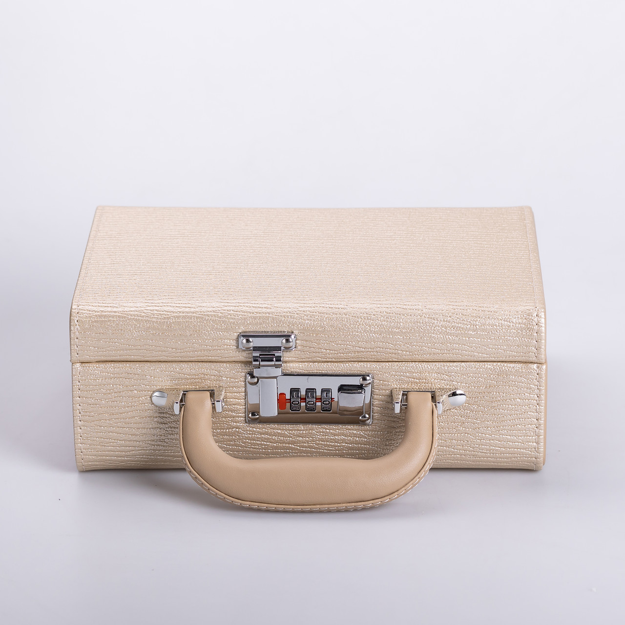 Скринька для прикрас з еко шкіри 2 яруси з кодовим замком органайзер для ювелірних виробів