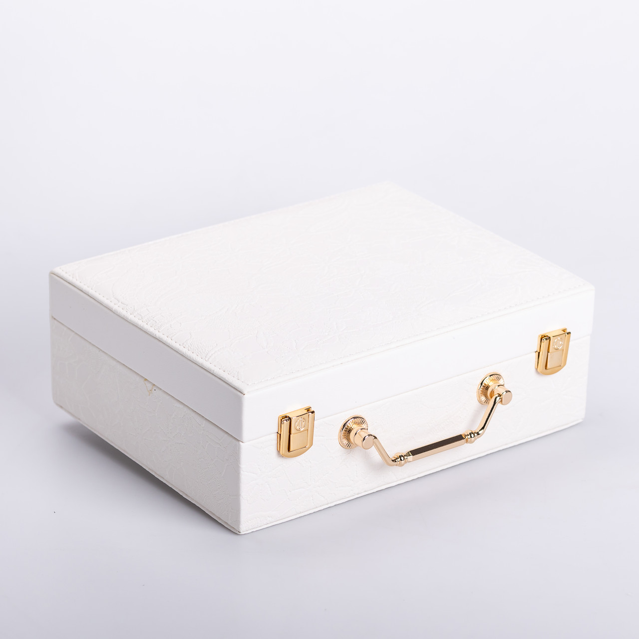 Скринька для прикрас з еко шкіри 2 яруси із дзеркалом органайзер для ювелірних виробів