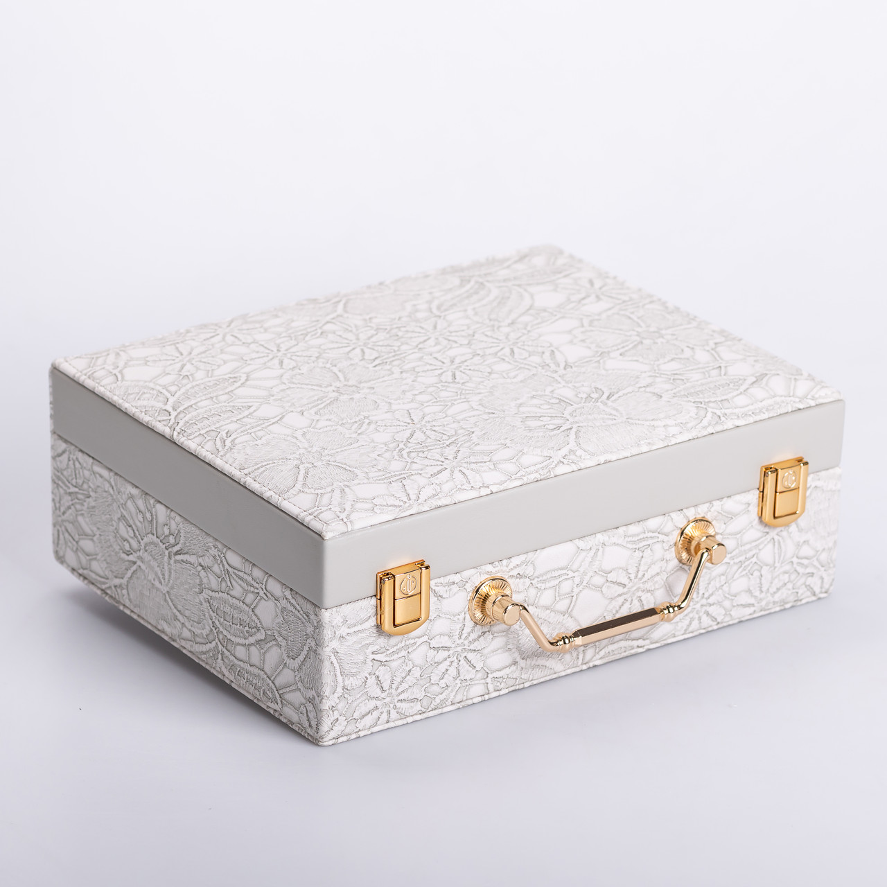 Скринька для прикрас з еко шкіри 2 яруси із дзеркалом органайзер для ювелірних виробів