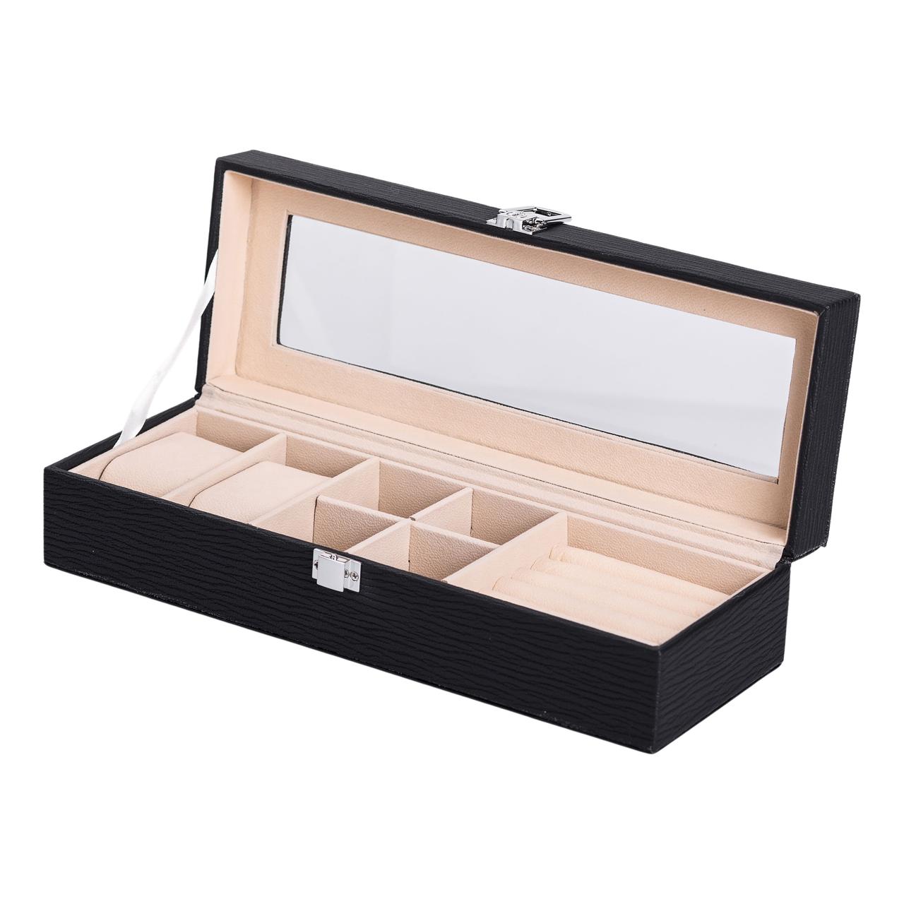 Скринька для прикрас із еко шкіри 31×11×8 см органайзер для ювелірних виробів