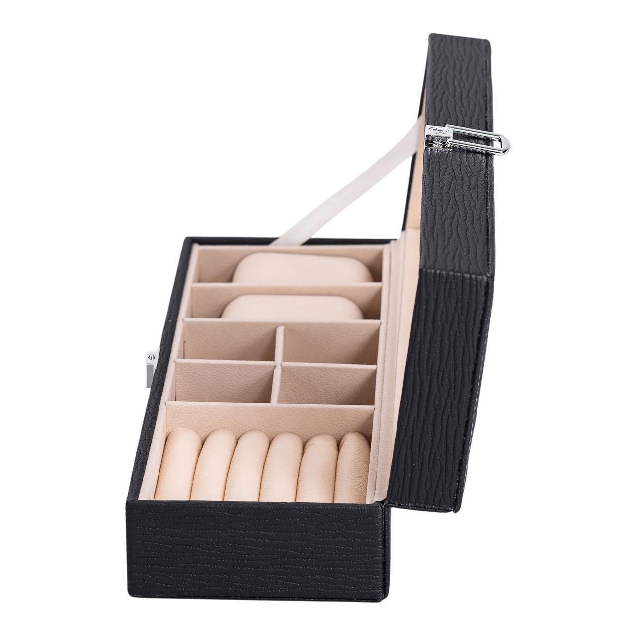Скринька для прикрас із еко шкіри 31×11×8 см органайзер для ювелірних виробів