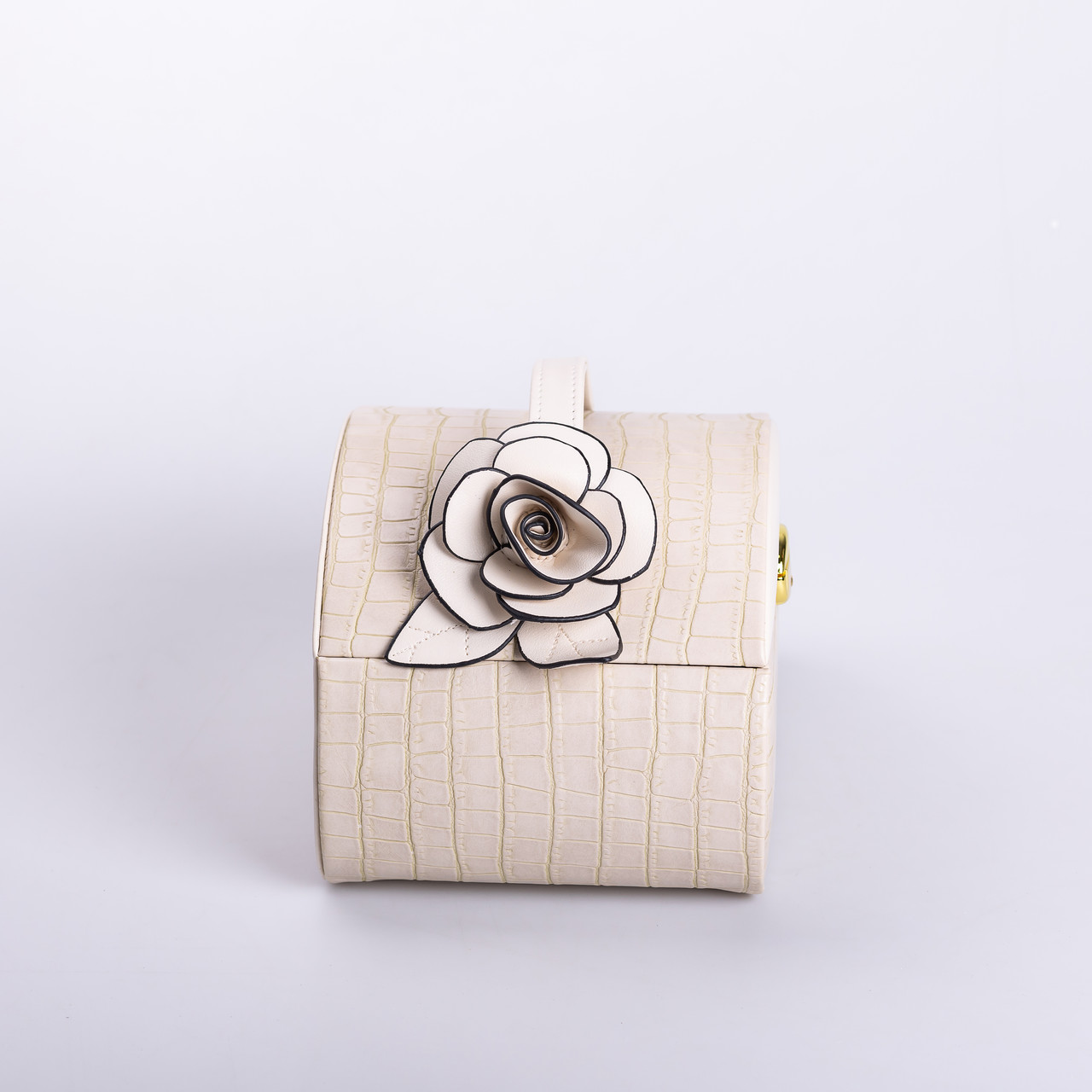 Скринька для прикрас з еко шкіри 3 яруси із замком органайзер для ювелірних виробів