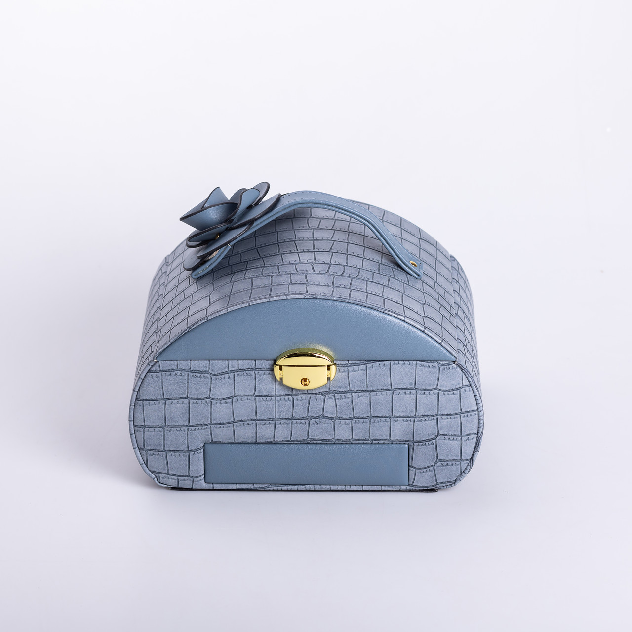 Скринька для прикрас з еко шкіри 3 яруси із замком органайзер для ювелірних виробів