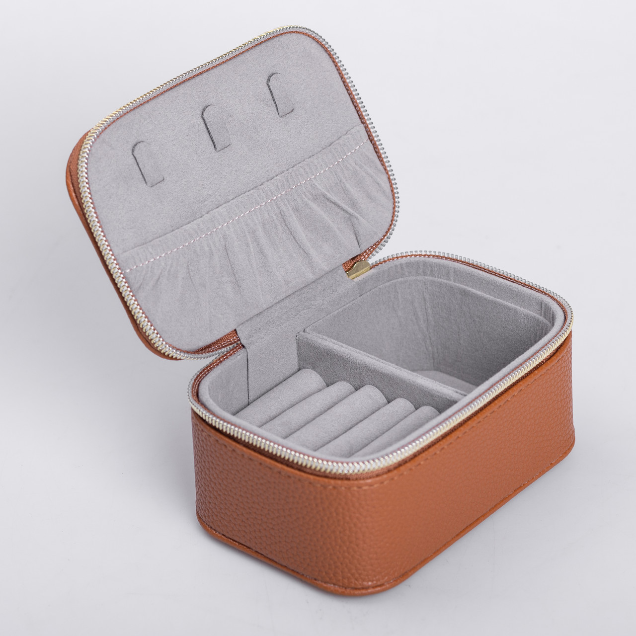 Скринька для прикрас з еко шкіри на блискавці міні органайзер для ювелірних виробів