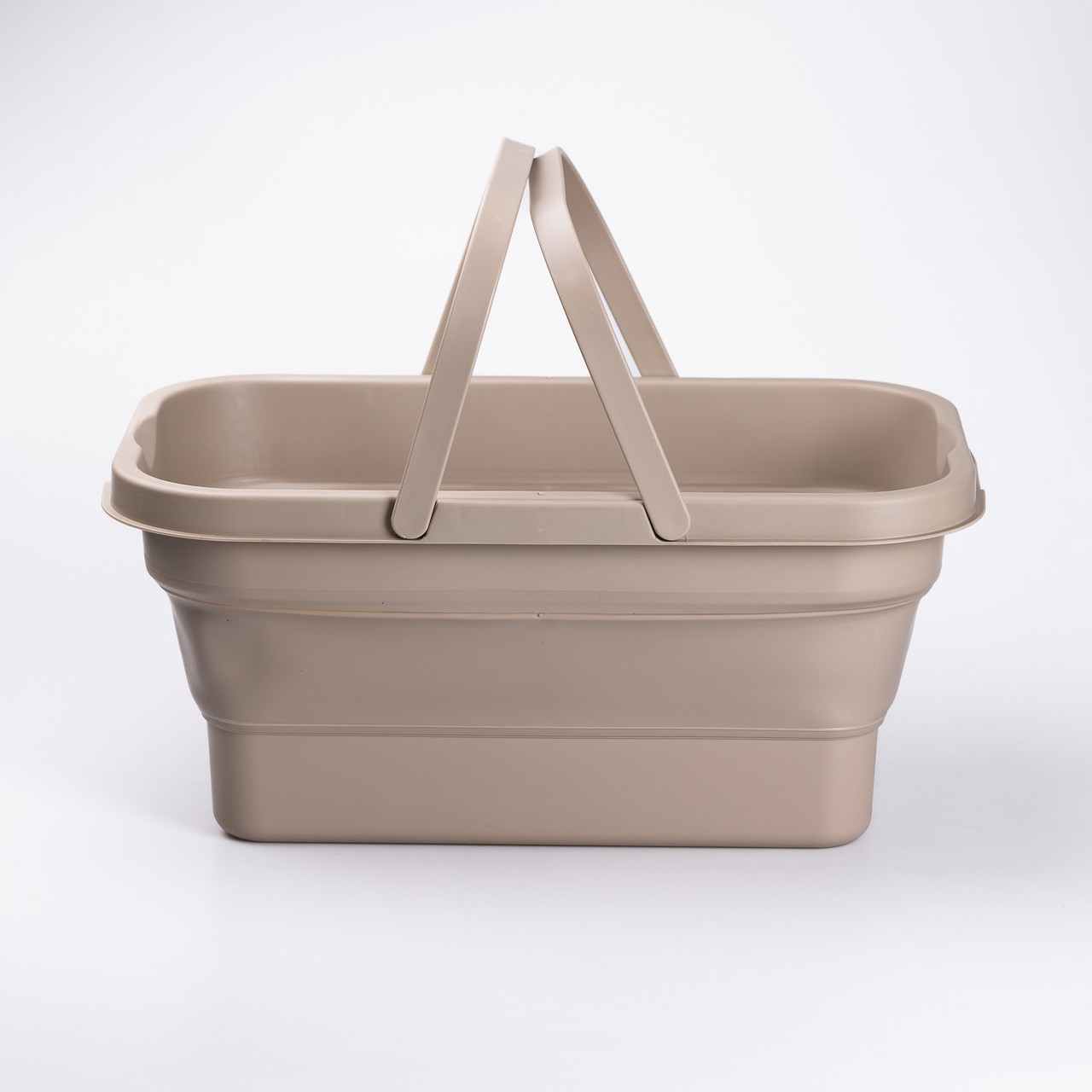 Складний кошик для пікніка з кришкою-столиком 44.8х26х14 см Бежевий