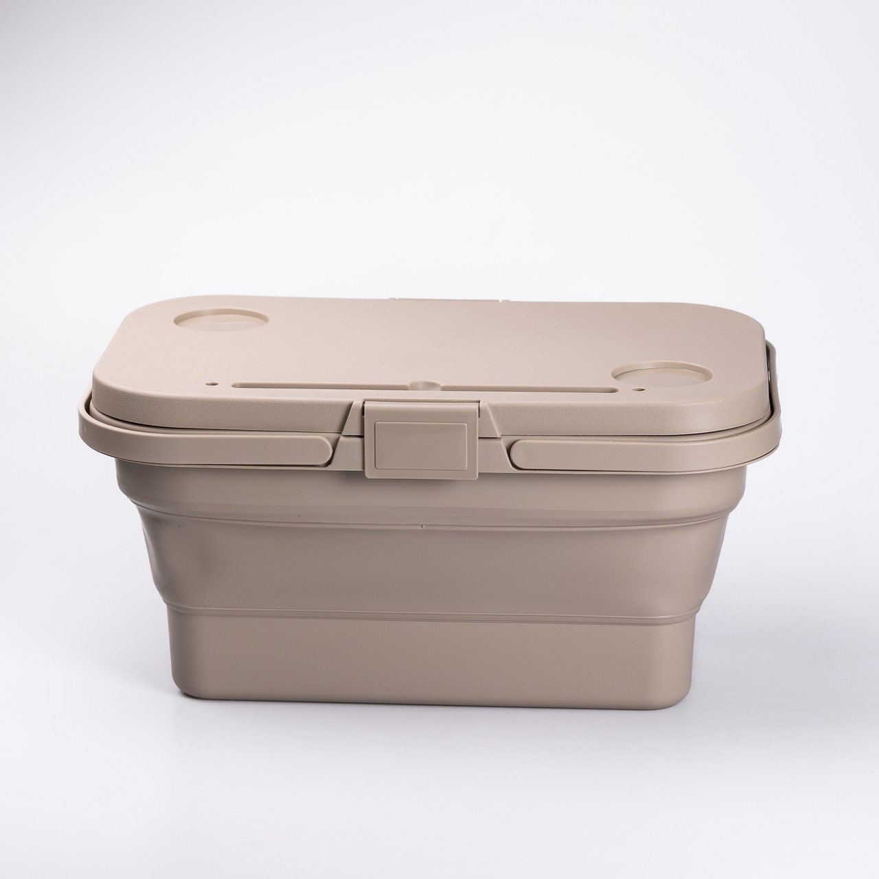 Складний кошик для пікніка з кришкою-столиком 44.8х26х14 см Бежевий