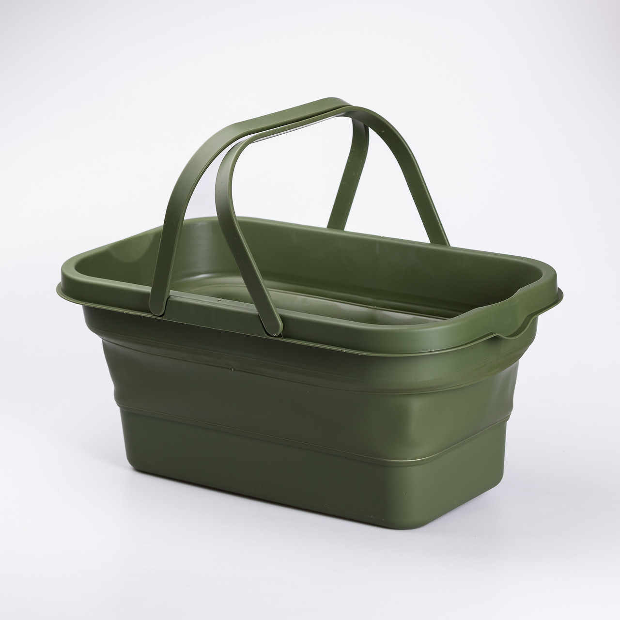 Складний кошик для пікніка з кришкою-столиком 44.8х26х14 см Зелений