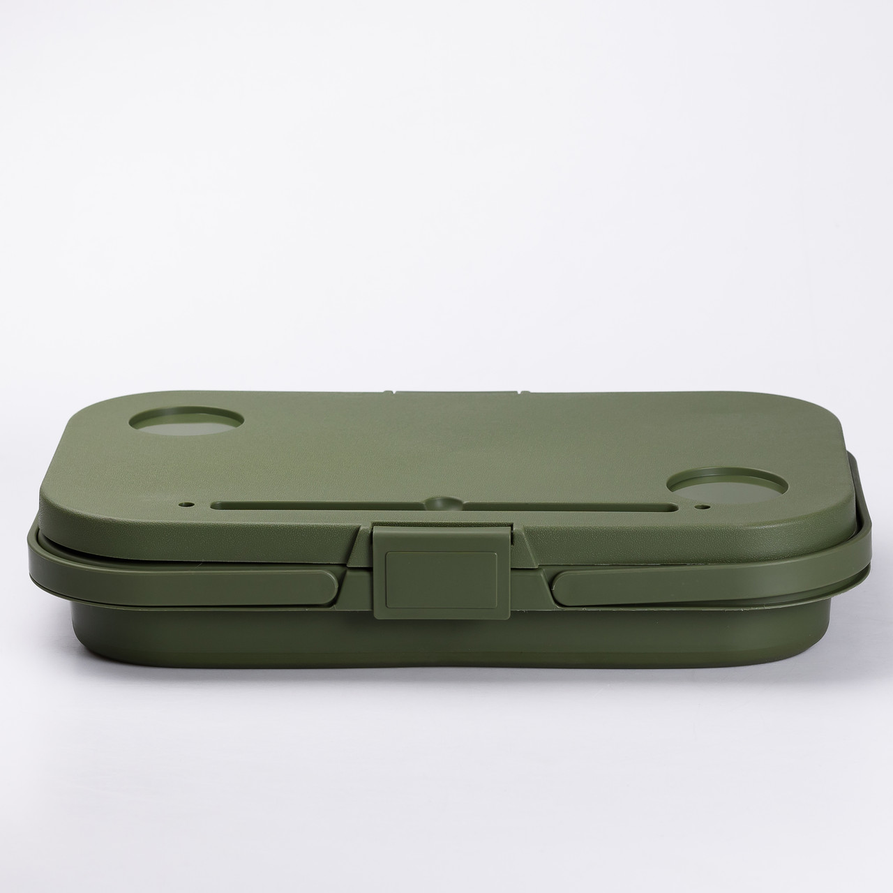 Складний кошик для пікніка з кришкою-столиком 44.8х26х14 см Зелений