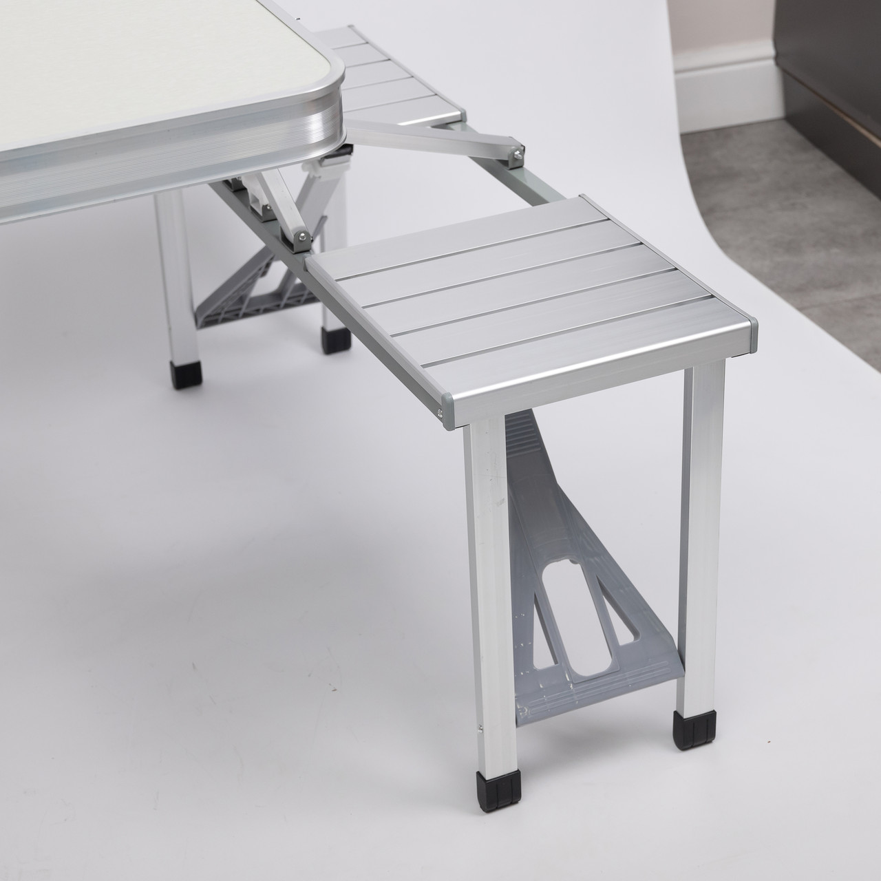 Складаний алюмінієвий стіл трансформер + 4 стільці для пікніка у валізі набір туристичних складних меблів