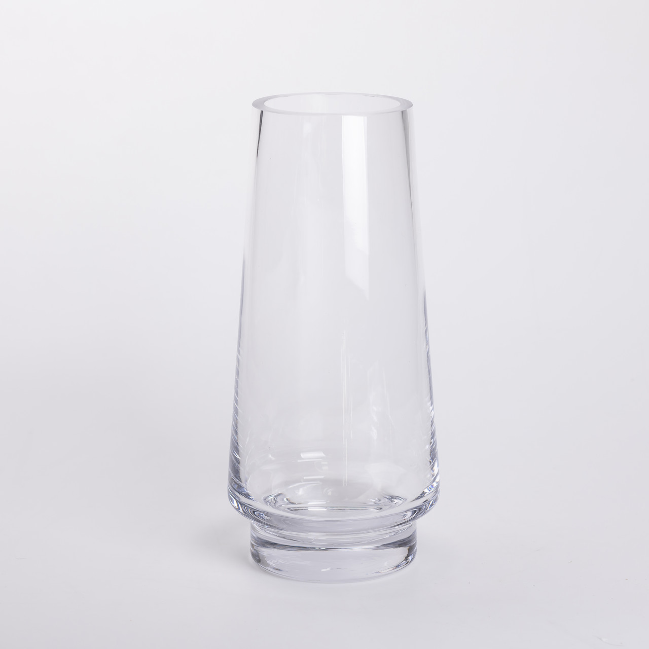 Скляна декоративна ваза для квітів 30 см прозора ваза для інтер'єру 2.6 л