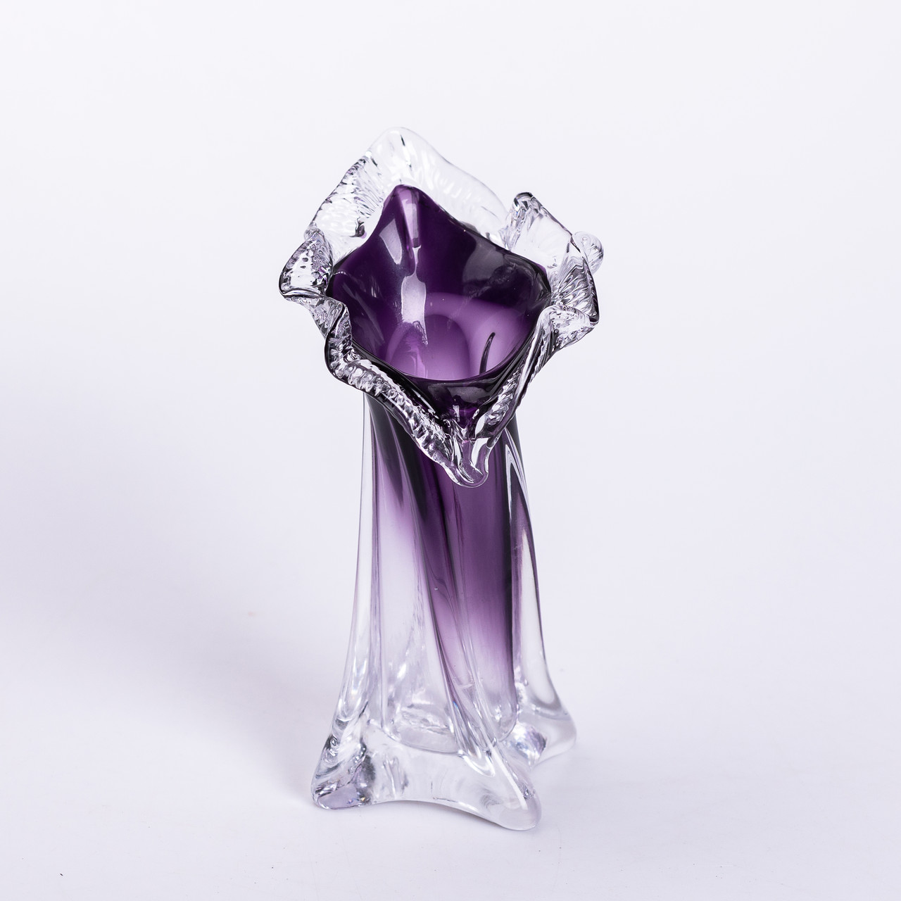 Ваза для квітів 20 см декоративна ваза для букета 110 мл Фіолетова