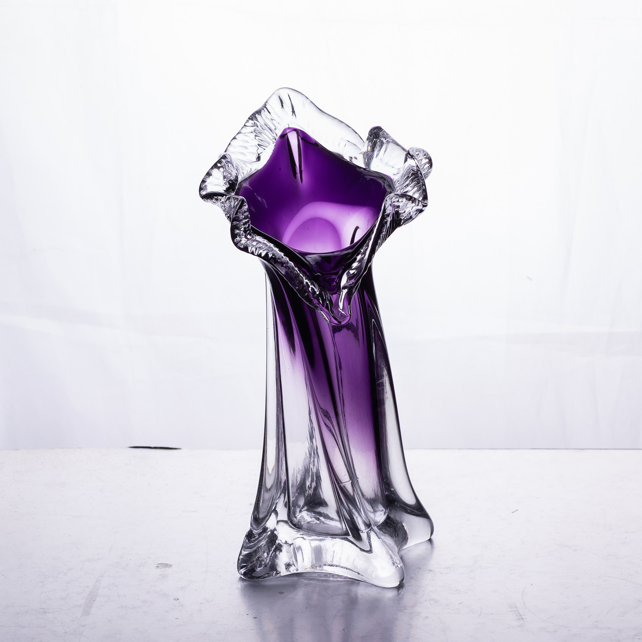 Ваза для квітів 20 см декоративна ваза для букета 110 мл Фіолетова