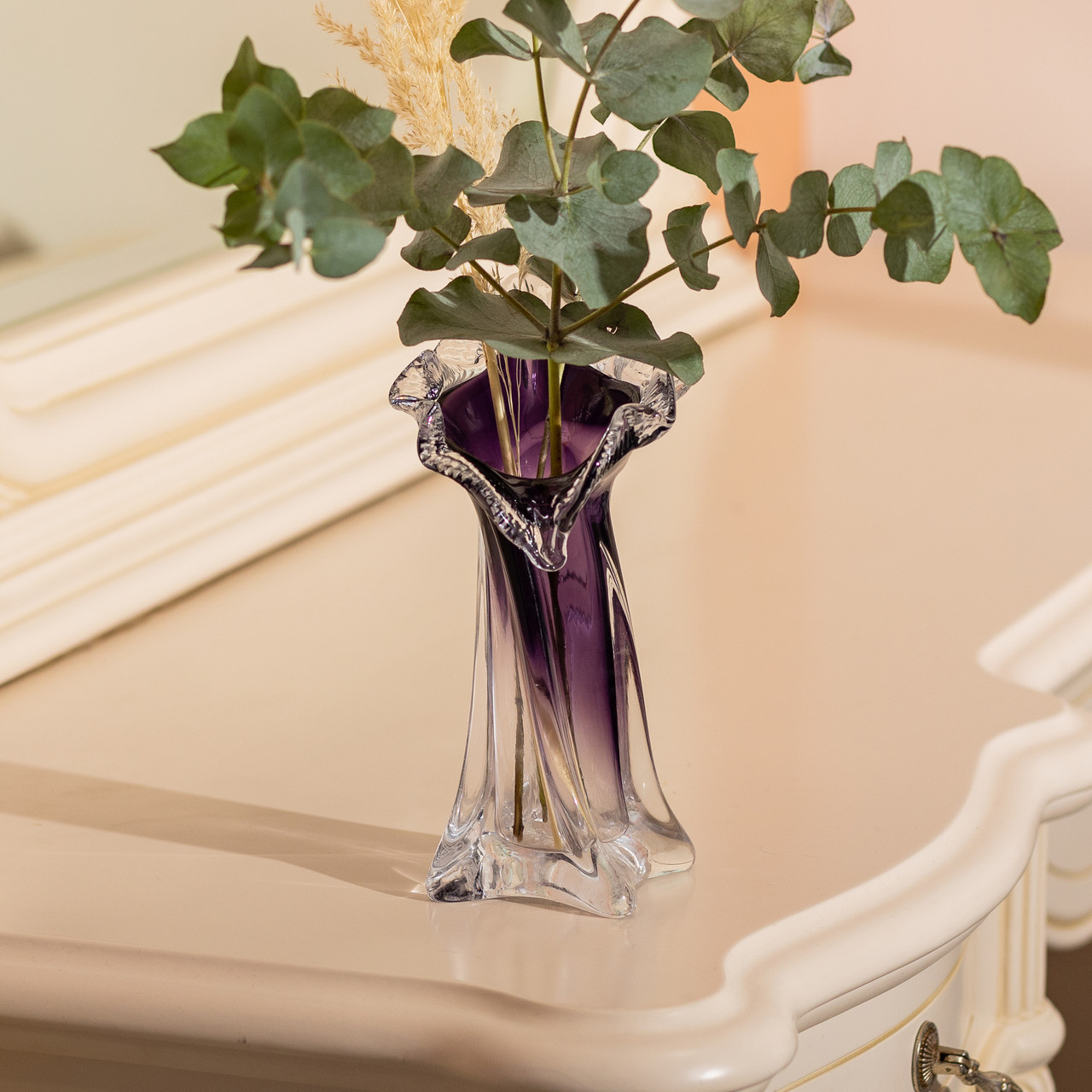 Ваза для квітів 20 см декоративна ваза для букета 110 мл Фіолетова