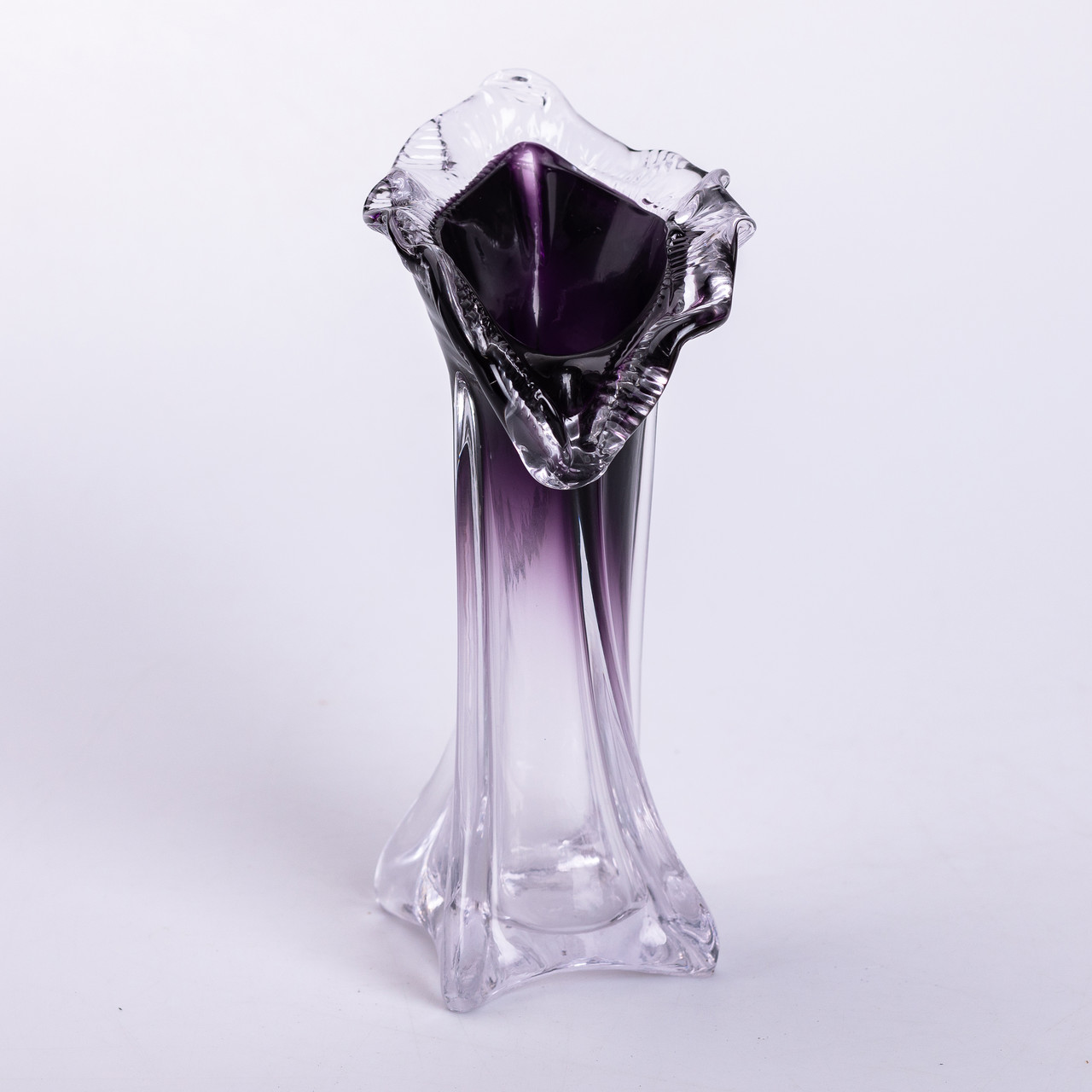 Ваза для квітів 22 см декоративна ваза для букета 200 мл Фіолетова