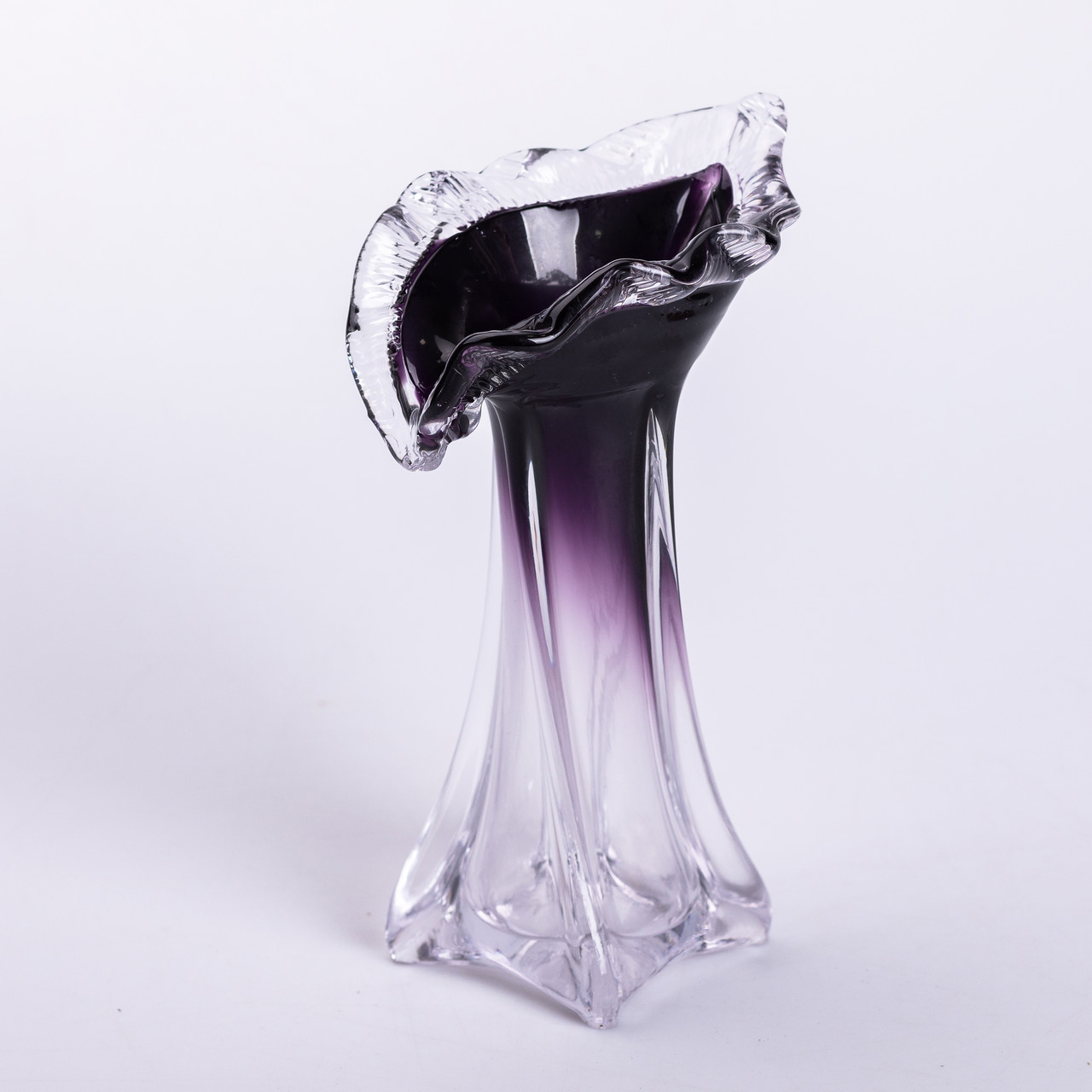 Ваза для квітів 22 см декоративна ваза для букета 200 мл Фіолетова