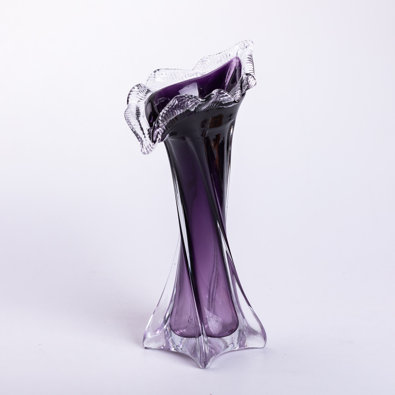 Ваза для квітів 31.5 см декоративна ваза для букета 300 мл Фіолетова