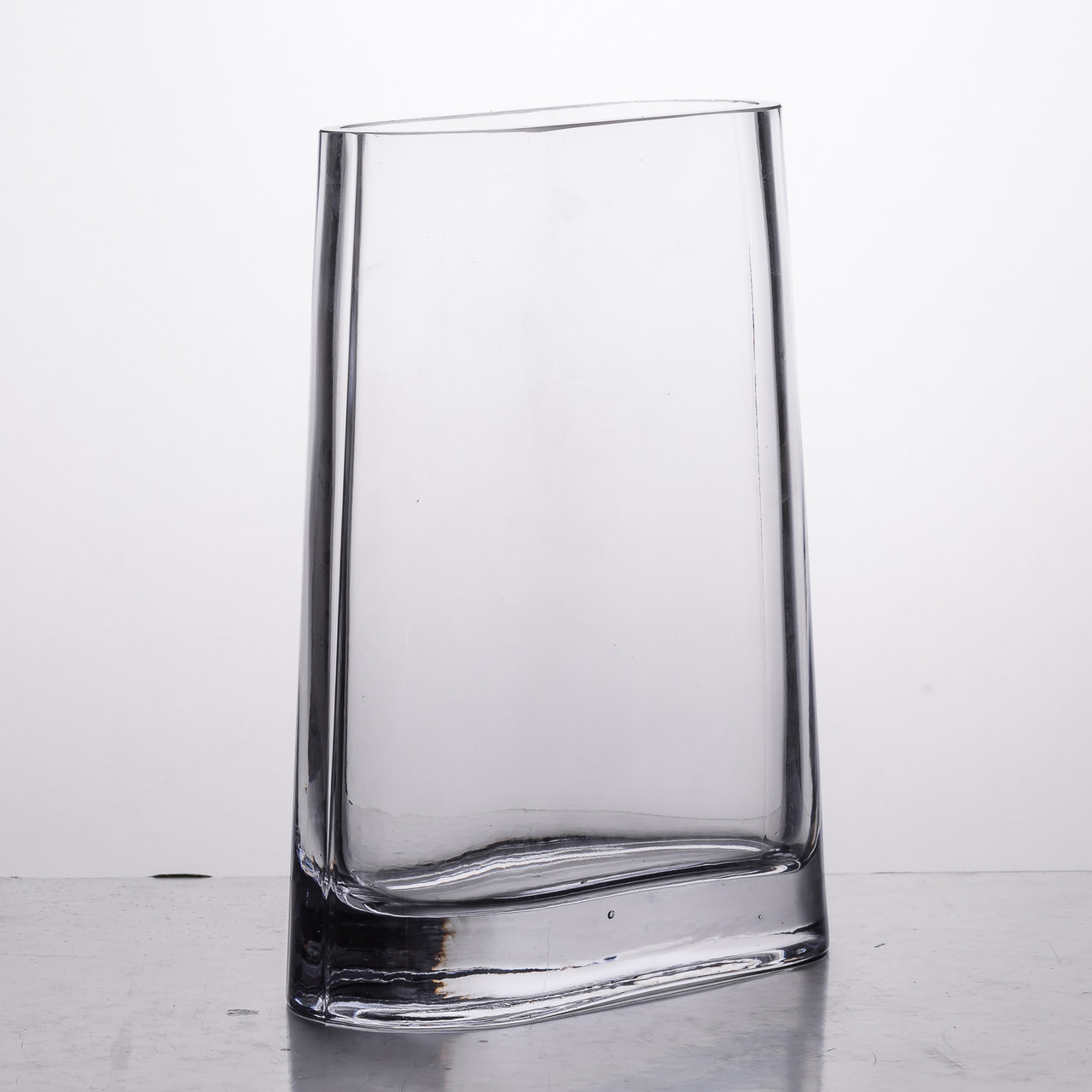 Ваза для квітів скляна 15х7х21 см прозора декоративна ваза 1.1 л прозора декоративна ваза 1.1 л