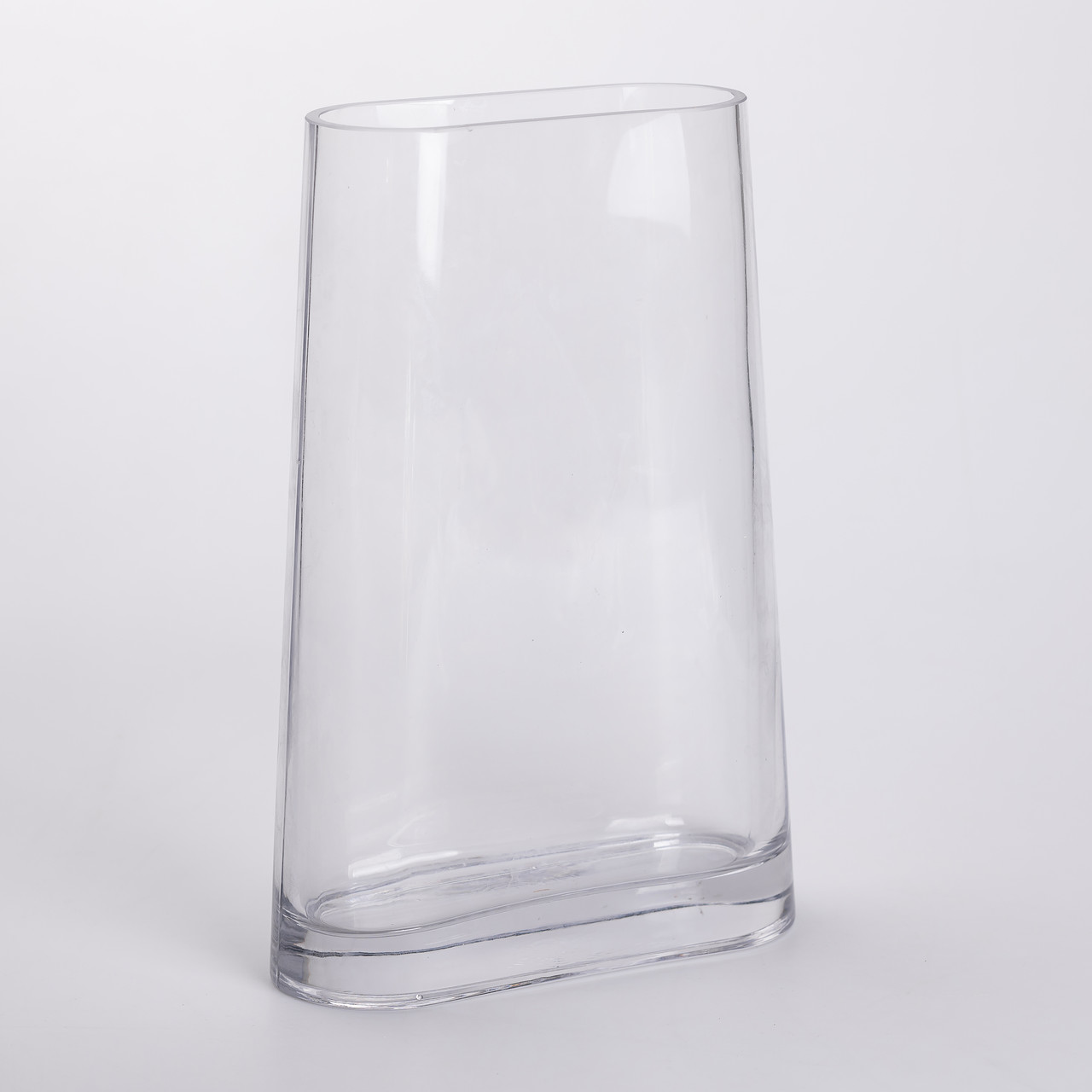 Ваза для квітів скляна 17.5х7х32.5 см прозора декоративна ваза 3.2 л