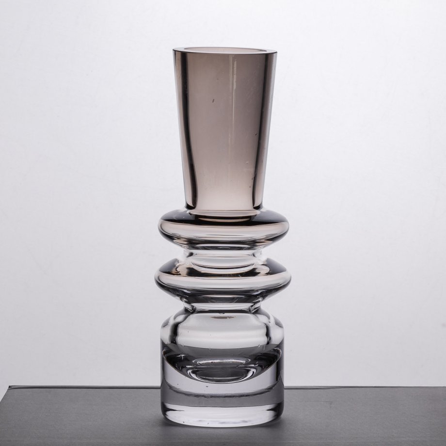 Ваза скляна декоративна 19.5 см у скандинавському стилі для квітів та інтер&apos;єру 280 мл прозора