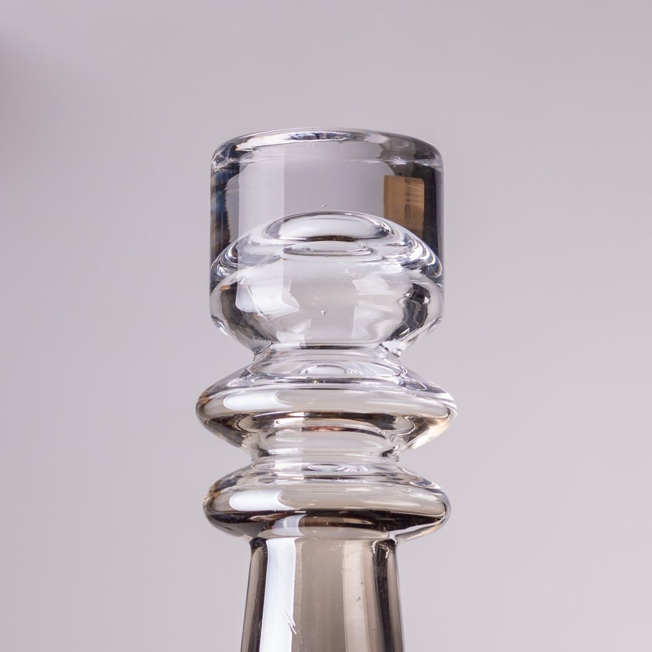 Ваза скляна декоративна 19.5 см у скандинавському стилі для квітів та інтер&apos;єру 280 мл прозора