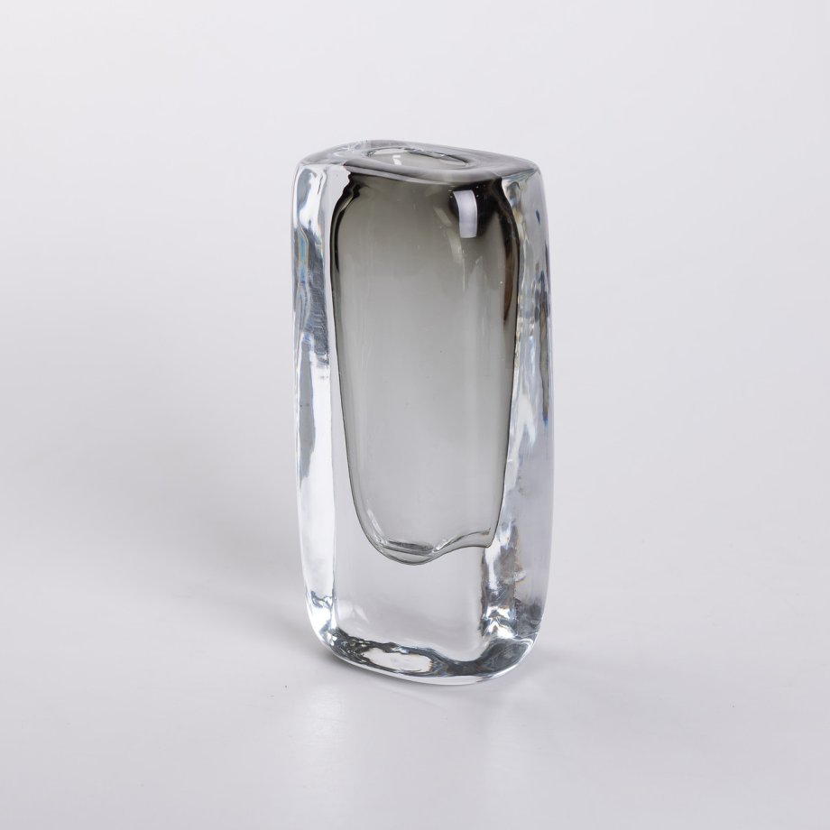 Ваза скляна прозора 8.3х6х18.5 см для квітів декоративна 150 мл