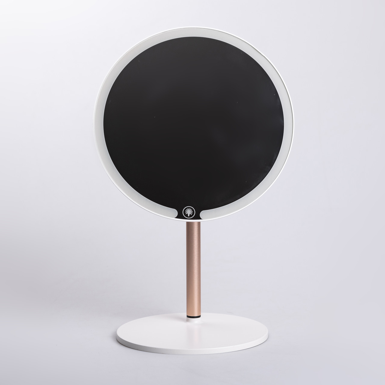 Дзеркало косметичне з підсвічуванням кругле настільне Ø21 см для макіяжу Біле