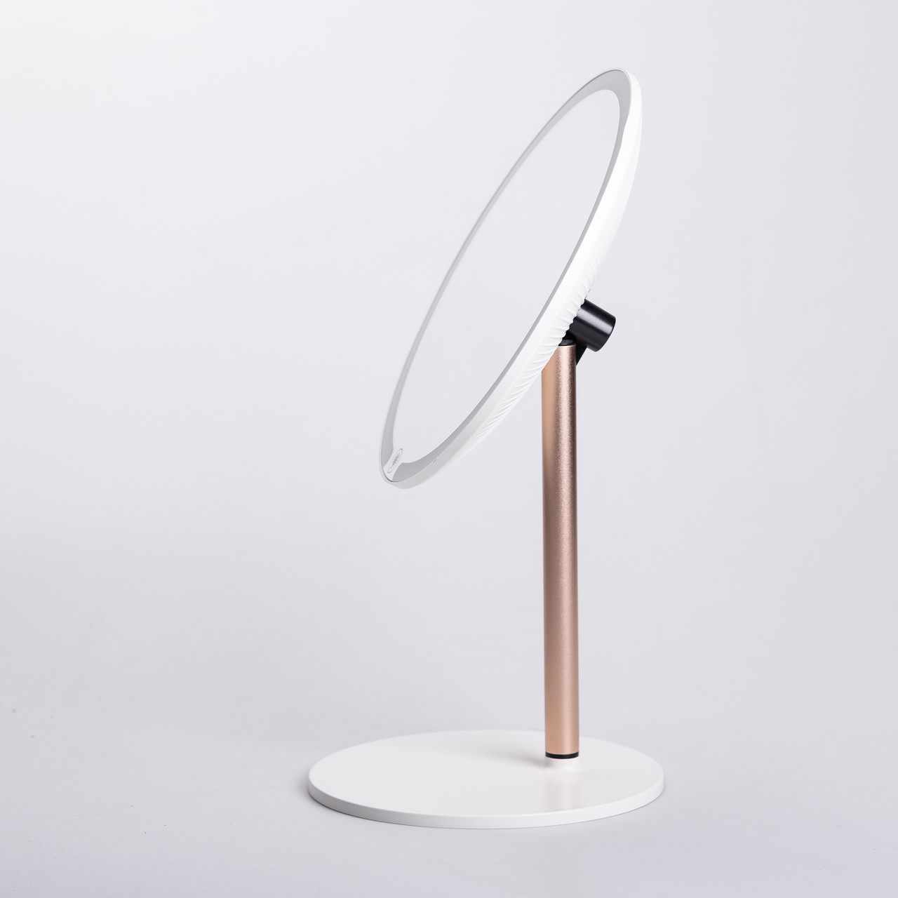 Дзеркало косметичне з підсвічуванням кругле настільне Ø21 см для макіяжу Біле