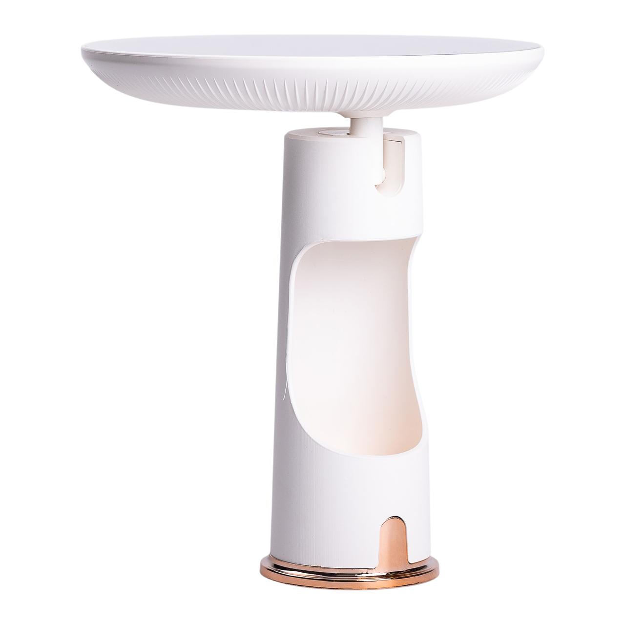 Дзеркало з підсвічуванням настільне косметичне кругле 18.5х10х29 см дзеркало з лед підсвічуванням USB для макіяжу Біле