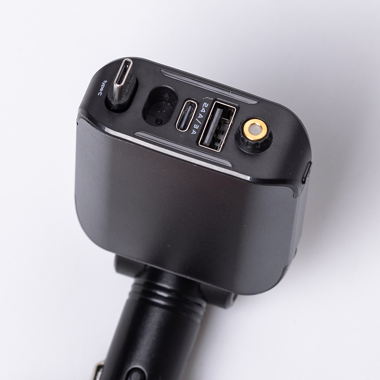 Автомобільний зарядний пристрій LED-проекція, зі швидкою зарядкою та висувним кабелем Type-C