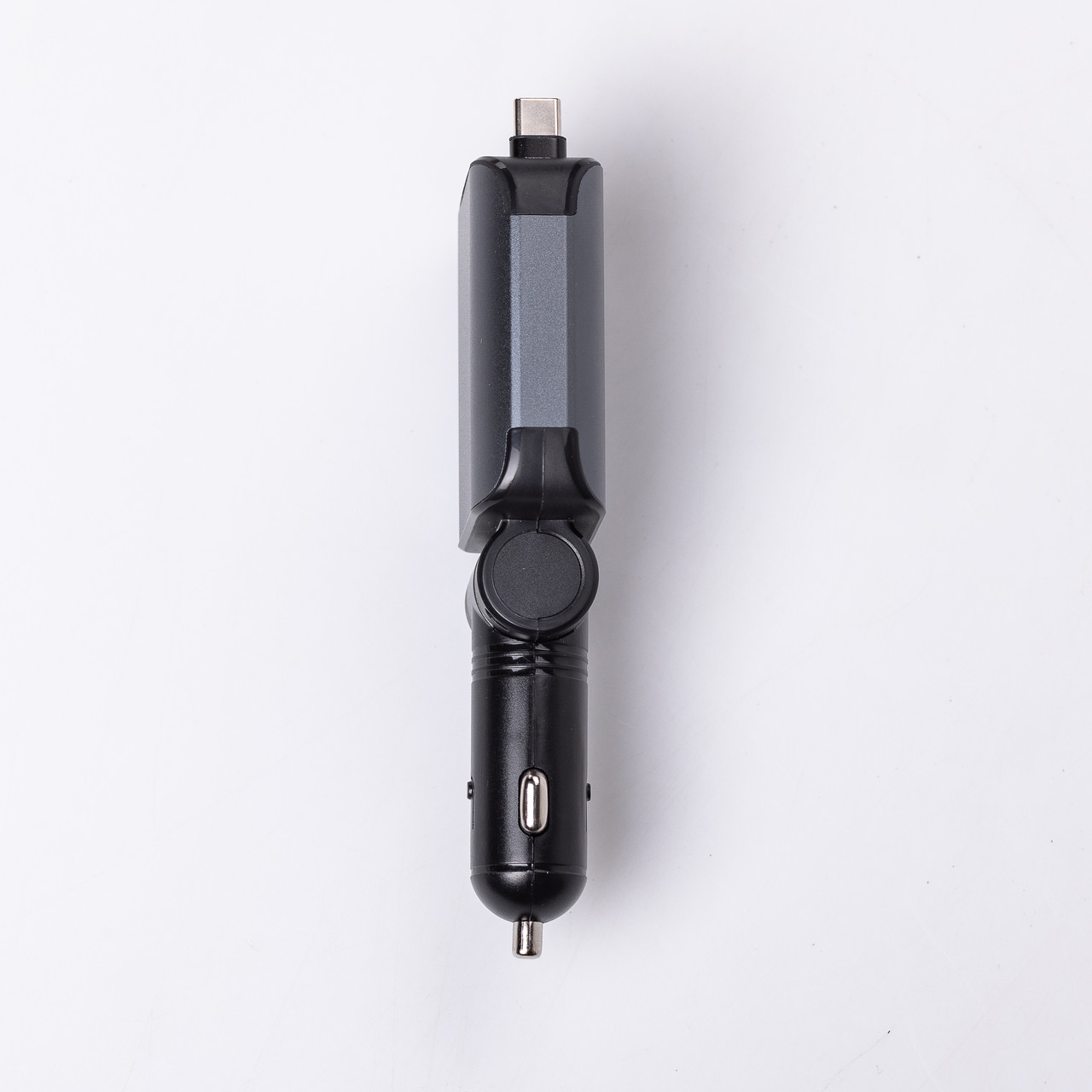 Автомобільний зарядний пристрій LED-проекція, зі швидкою зарядкою та висувним кабелем Type-C